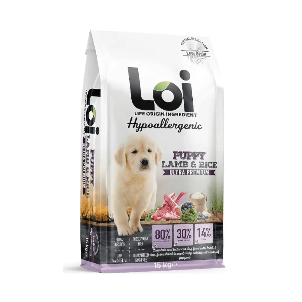 Loi Yavru Kuzu Etli Kuru Köpek Maması - 15 KG
