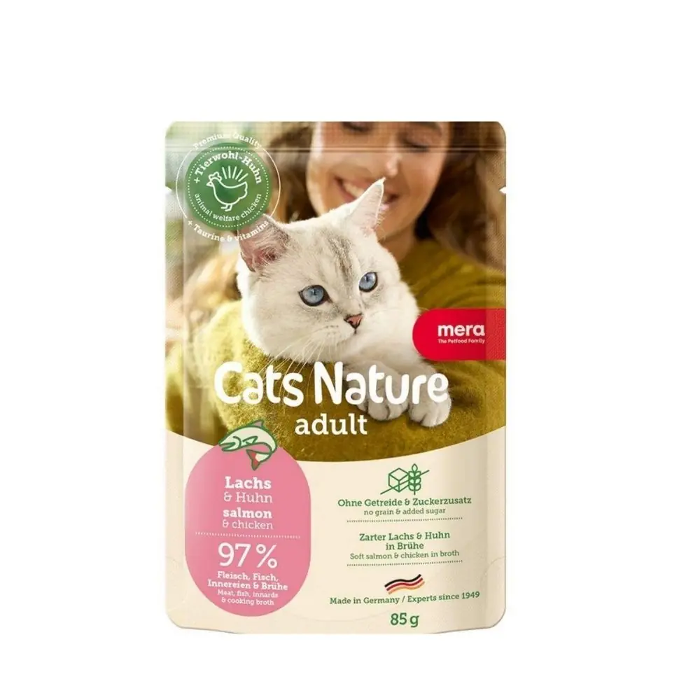 Mera Cats Nature Somonlu Yetişkin Kedi Yaş Maması 85 Gr