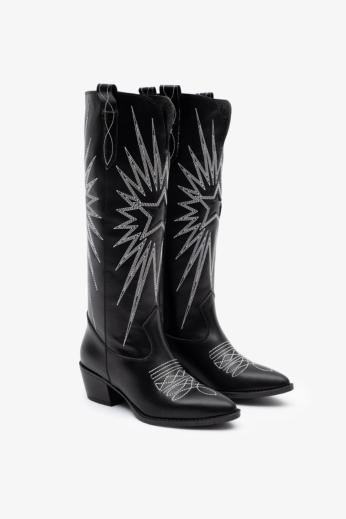 Frea Siyah Deri Kadın Çizme