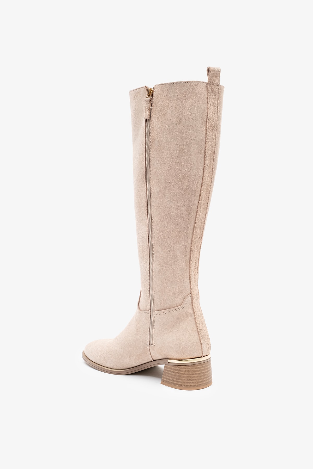 Mosby Bej Süet Deri Kadın Çizme