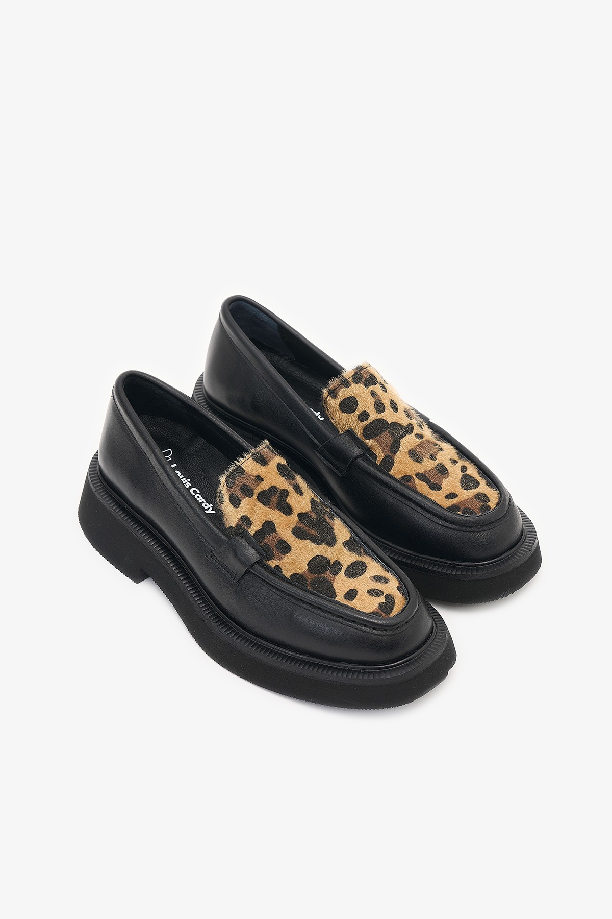 Josie Hakiki Deri Kadın Loafer - Leopar