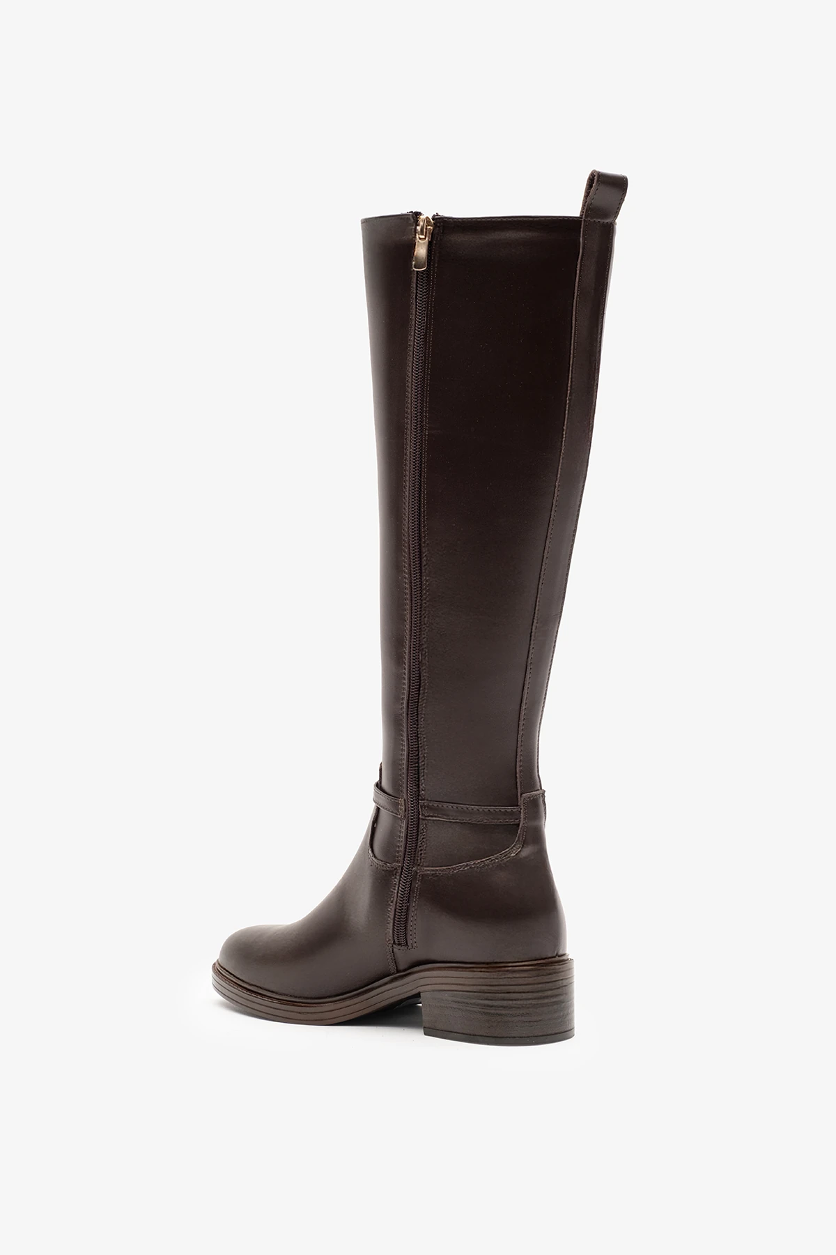 Manila Kahverengi Deri Kadın Çizme