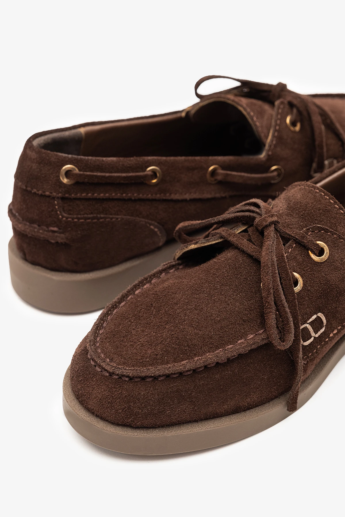 Rana Kahverengi Süet Deri Kadın Loafer