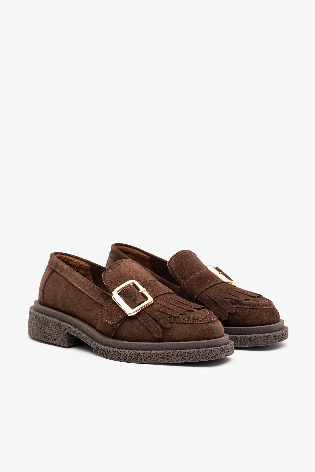 Livia Kahverengi Süet Deri Kadın Loafer