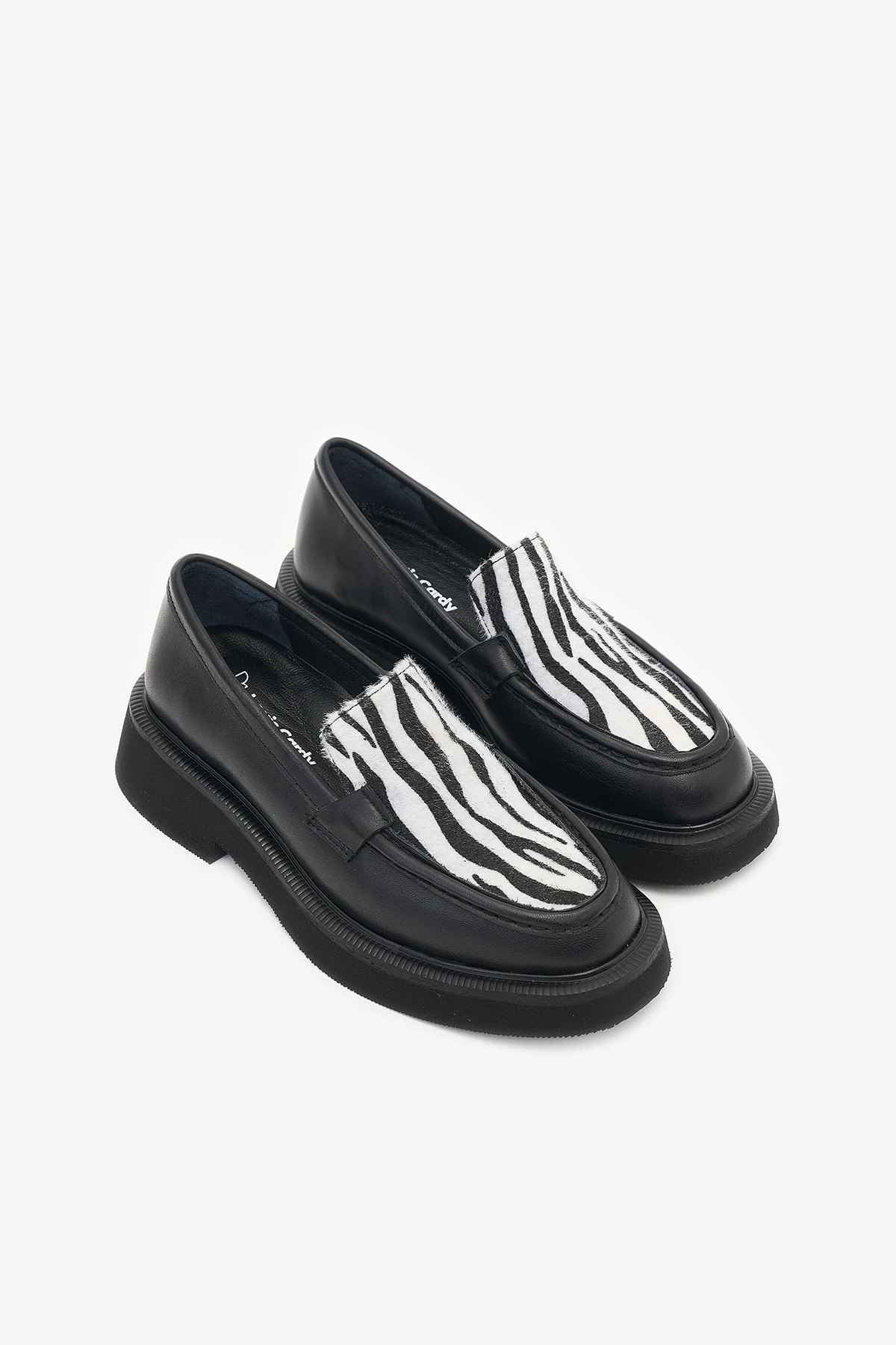 Josie Zebra Hakiki Deri Kadın Loafer