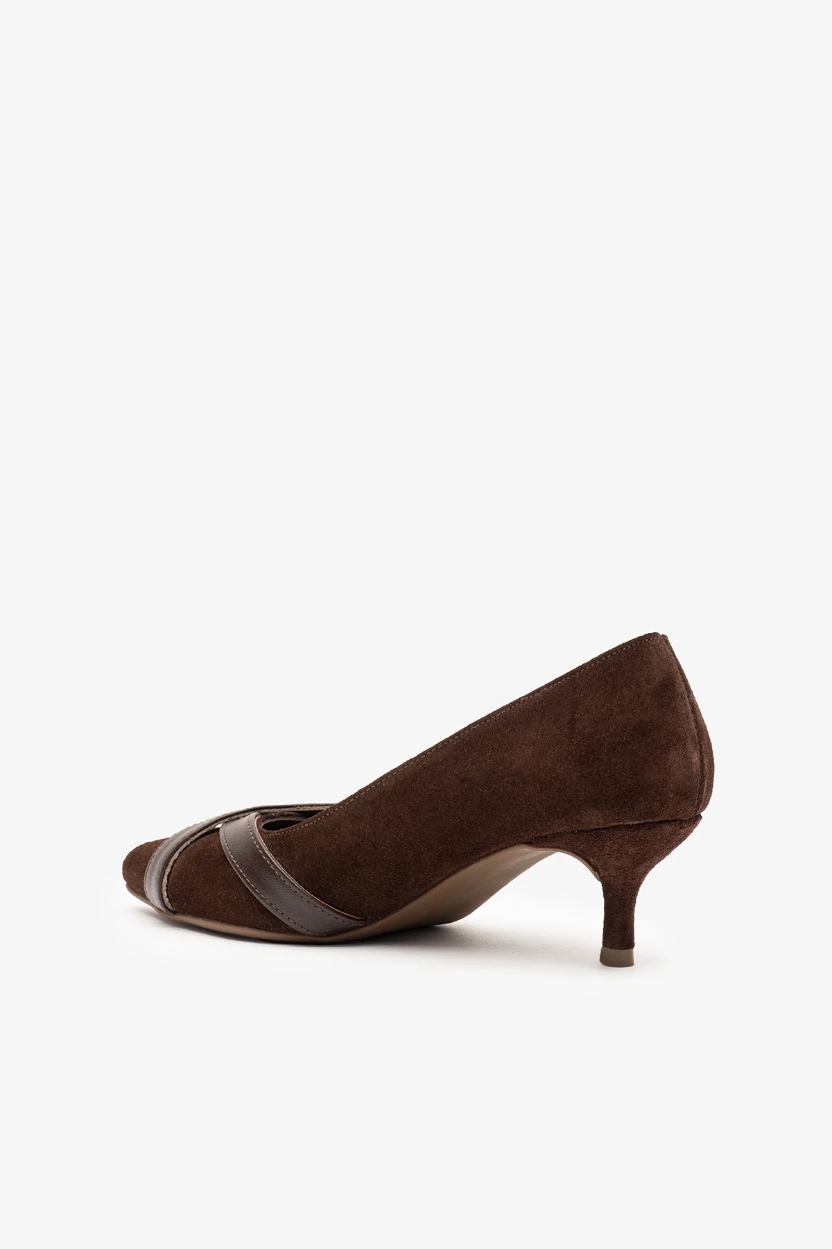 Simone Kahverengi Süet Deri Kadın Topuklu Ayakkabı