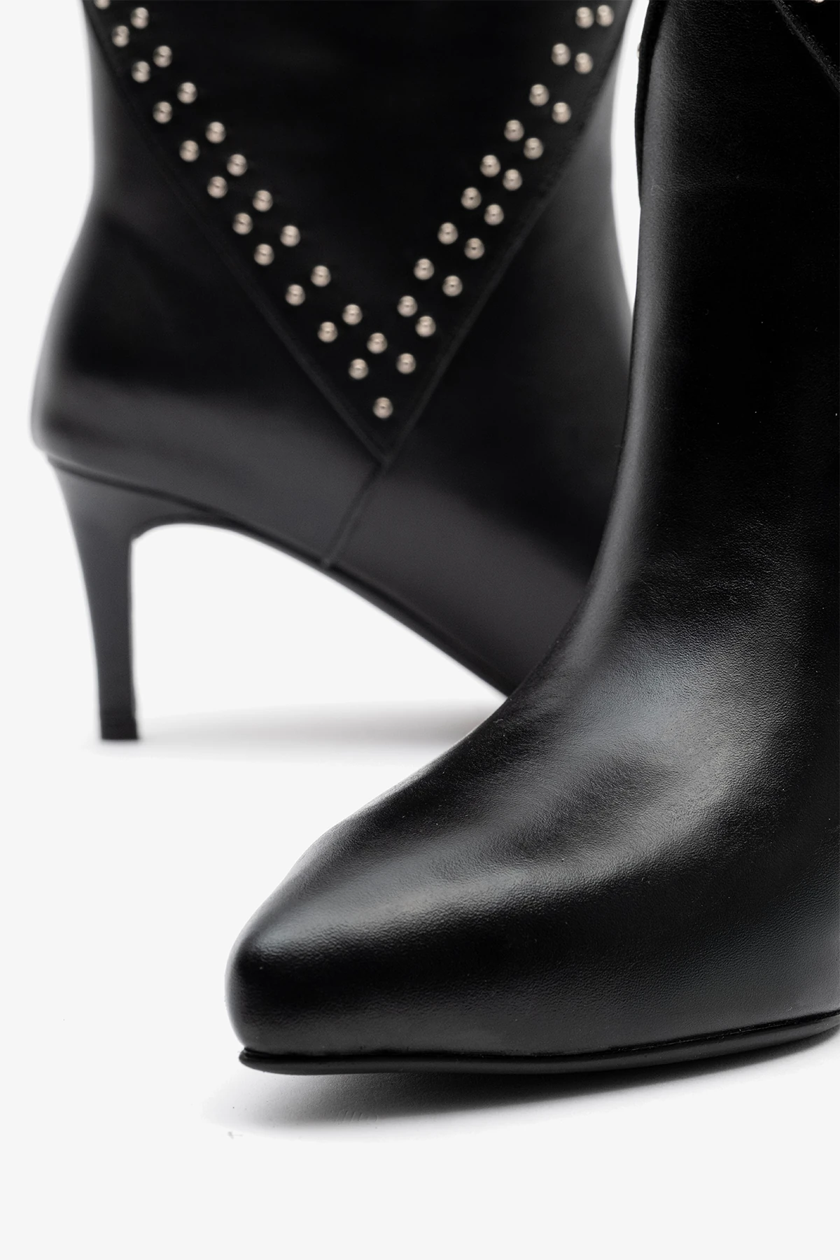 Lysa Siyah Deri Kadın Topuklu Bot