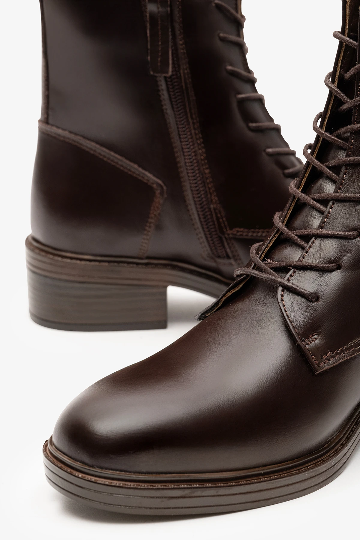 Manitu Kahverengi Deri Kadın Bot