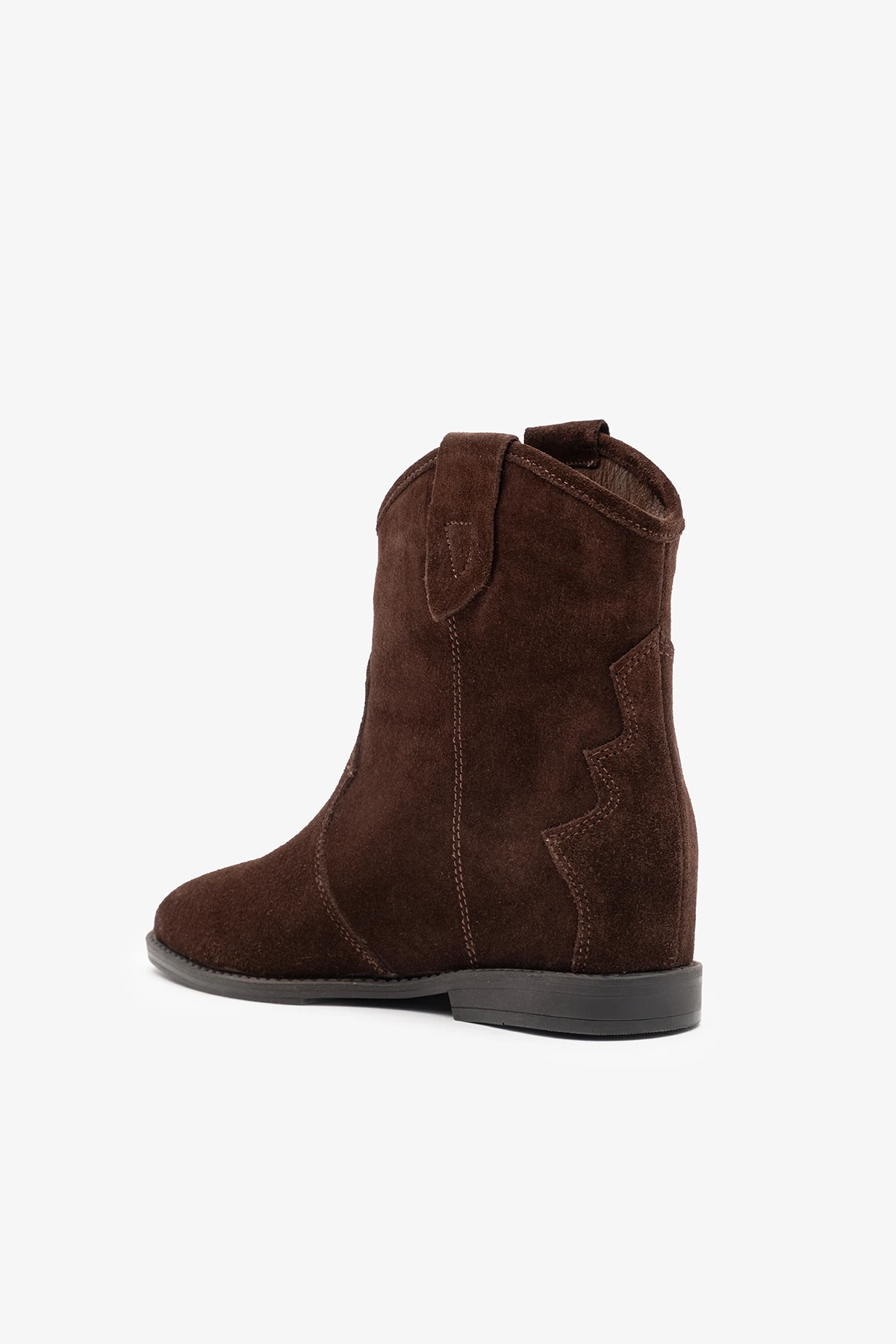 Concus Kahverengi Süet Deri Kadın Gizli Topuk Bot