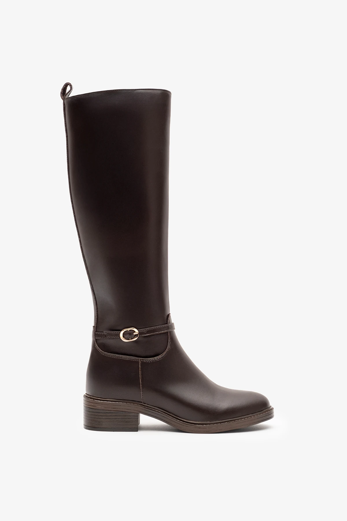 Manila Kahverengi Deri Kadın Çizme