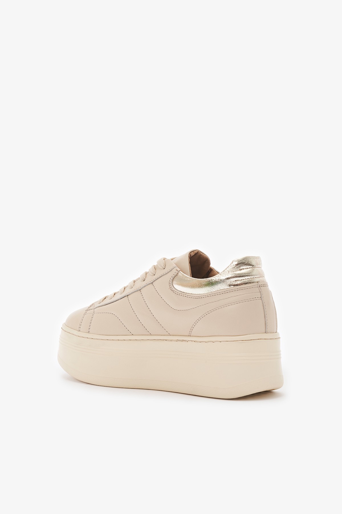 Jada Bej Hakiki Deri Kadın Sneakers