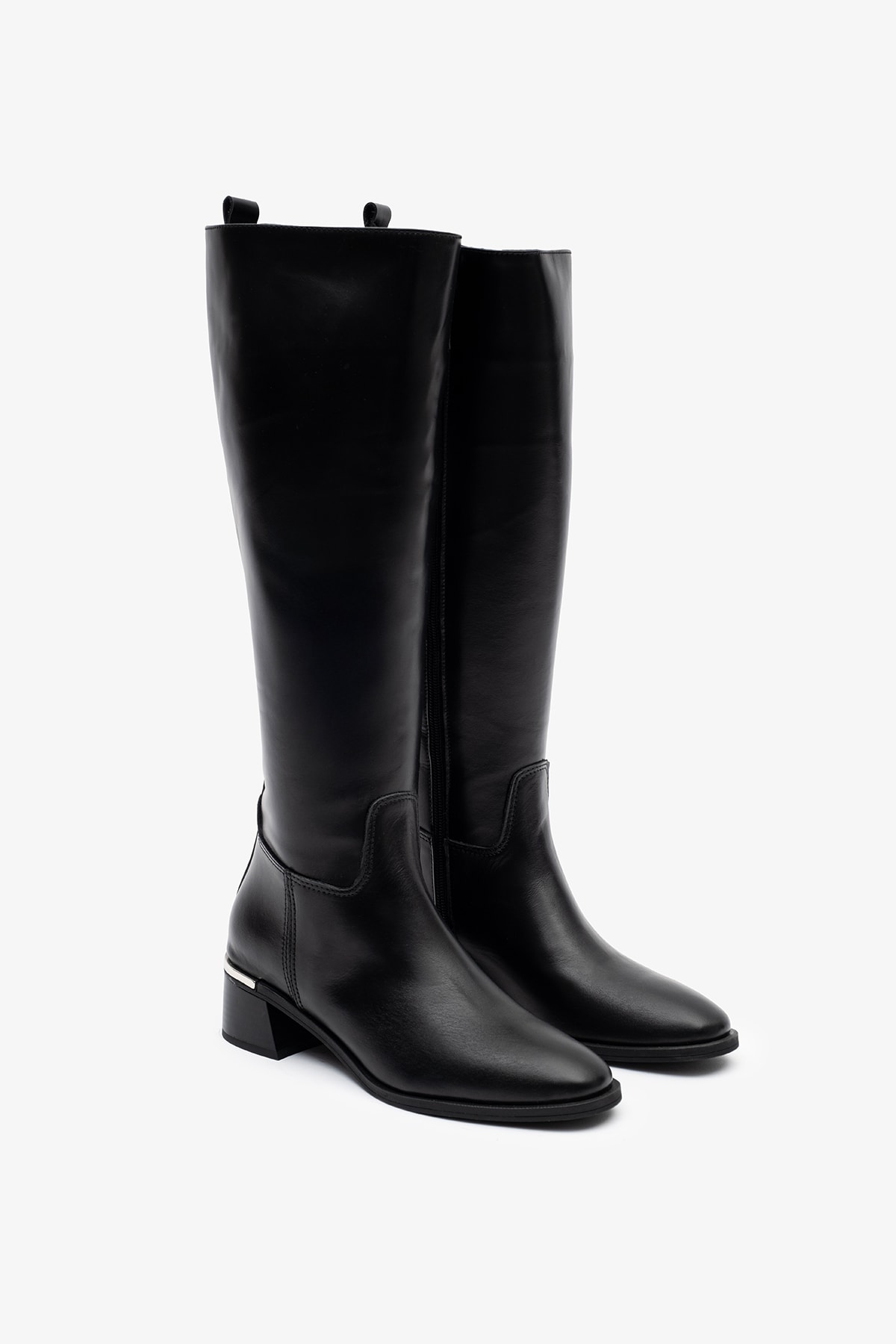 Mosby Siyah Deri Kadın Çizme