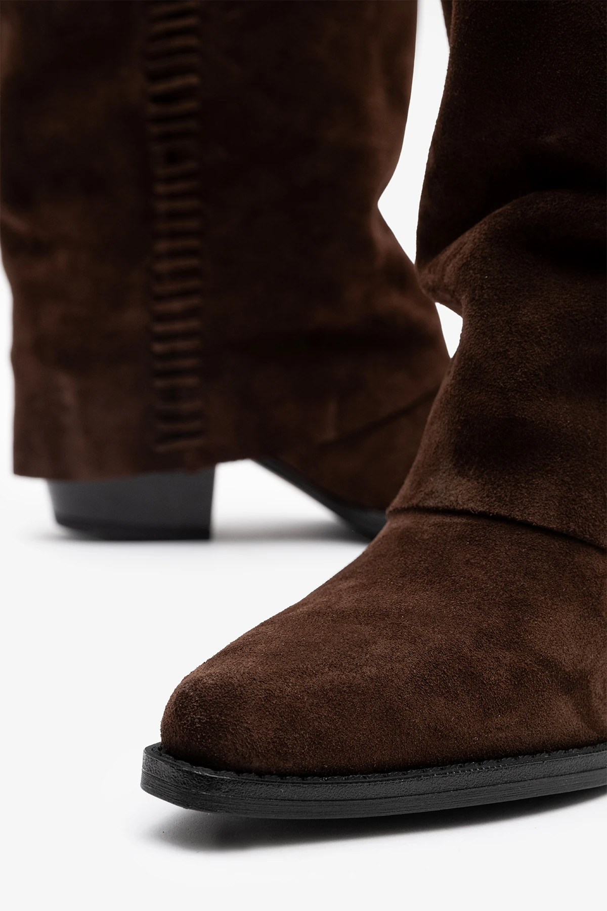 Clara Kahverengi Süet Deri Kadın Çizme