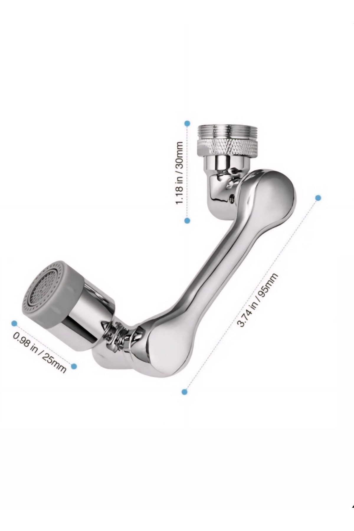 1080° Dönüşlü Her Köşeye Ulaşan Akrobat Mutfak ve Lavabo Bataryası /Musluk Ucu Başlığı
