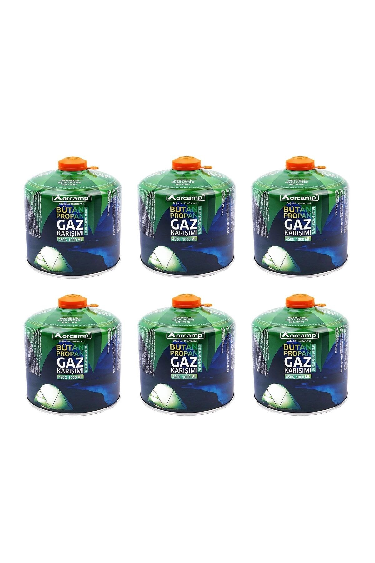 Kamp Gaz Kartuşu Siboplu 450gr 6'lı Set