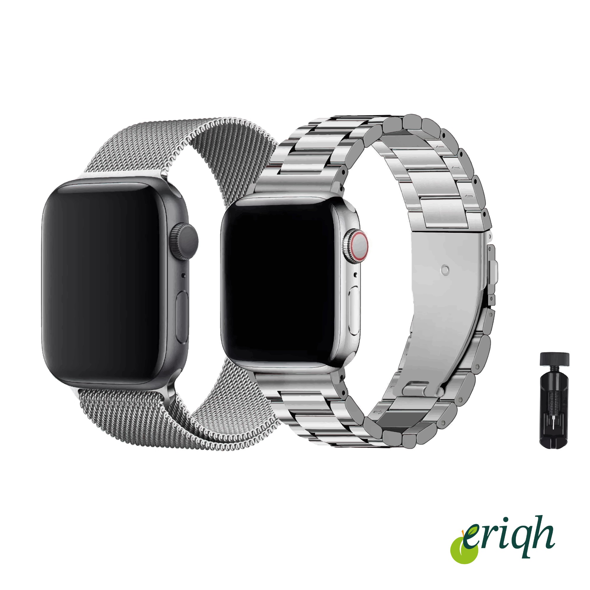 Apple Watch Uyumlu 2'li 42mm 44mm 45mm 49mm 1/2/3/4/5/6/se/7/8/9/10/ultra Kordon Metal Loop Kordon