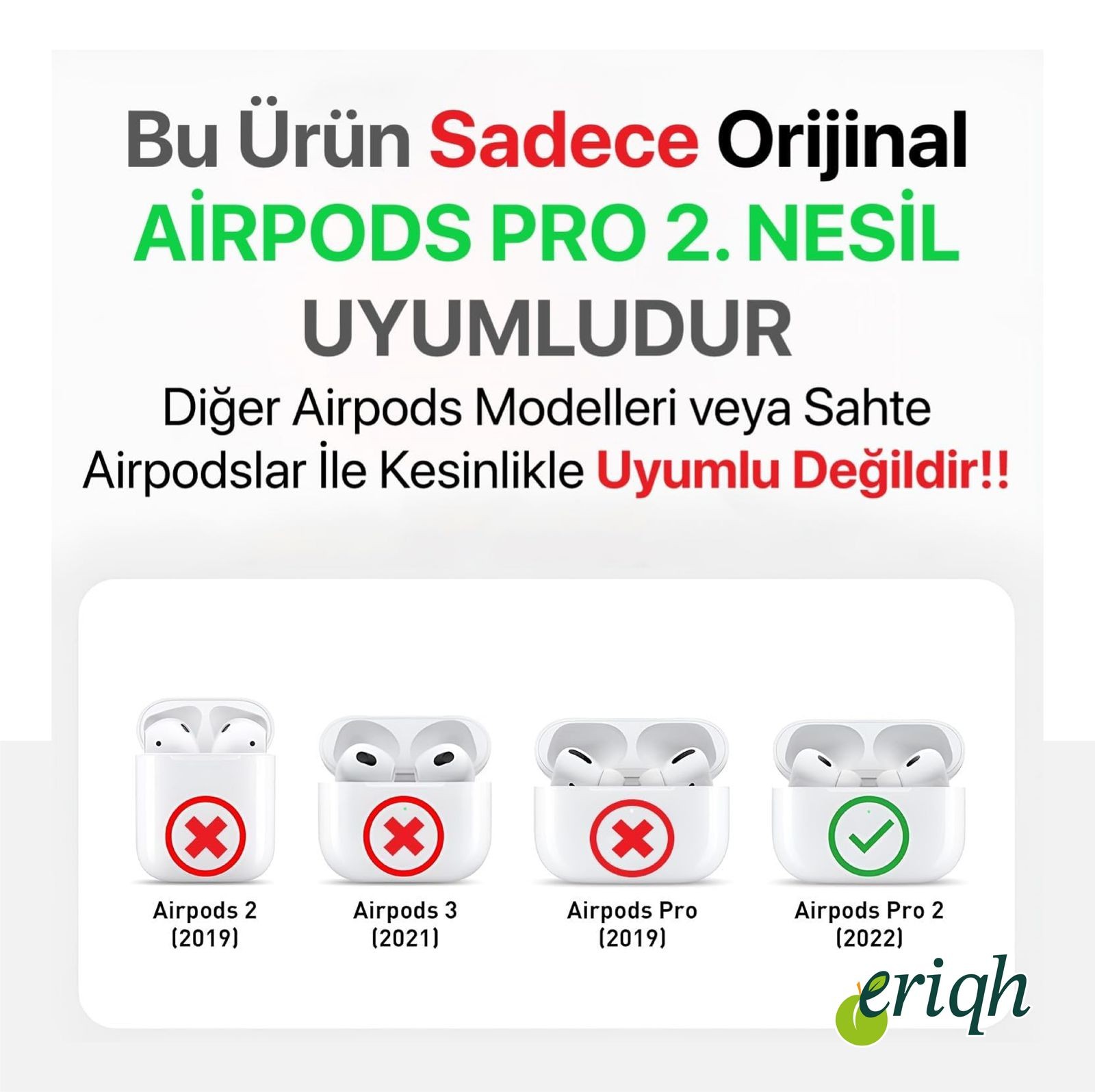 Apple Airpods Pro 2.nesil Uyumlu Darbelere, Çizilmeye Dayanıklı Askı Aparatlı Silikon Şeffaf Kılıf