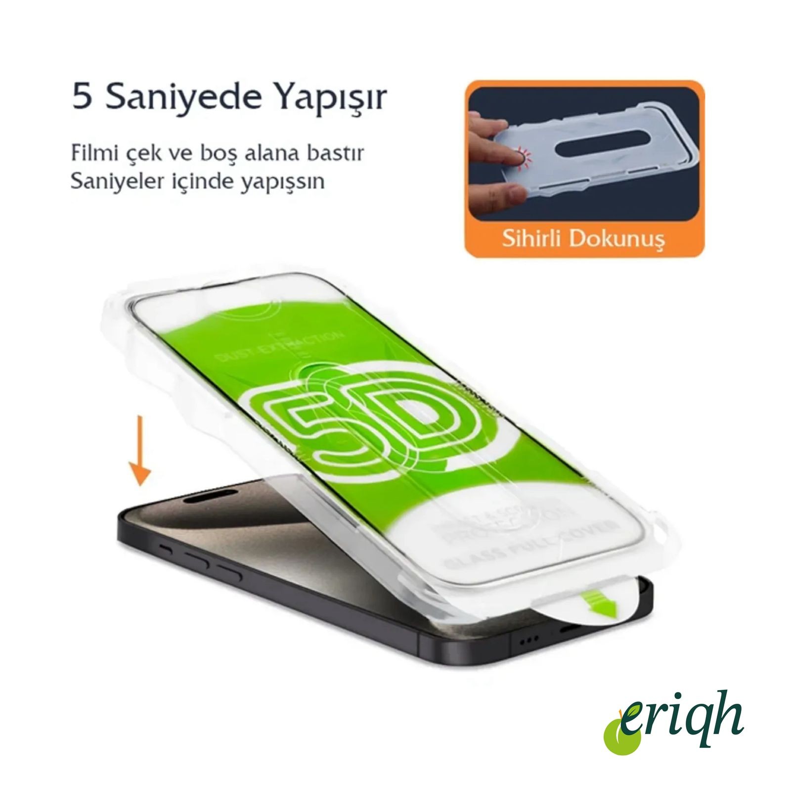 Apple iPhone 11 Uyumlu Kolay Uygulama Aparatlı Ekran Koruyucu