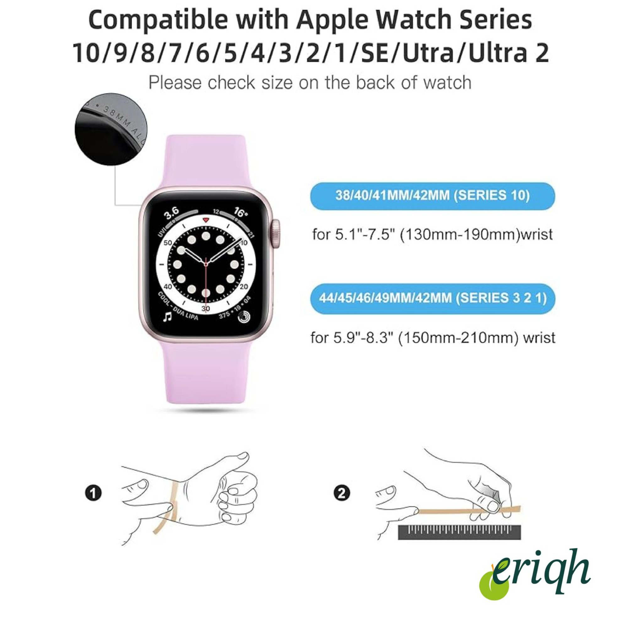 Apple Watch 15'li Düzkordon Ultra/1 2 3 4 5 6 7 8 9 10 SeUyumlu(42mm10.nesil)41 40 38mm Kayış