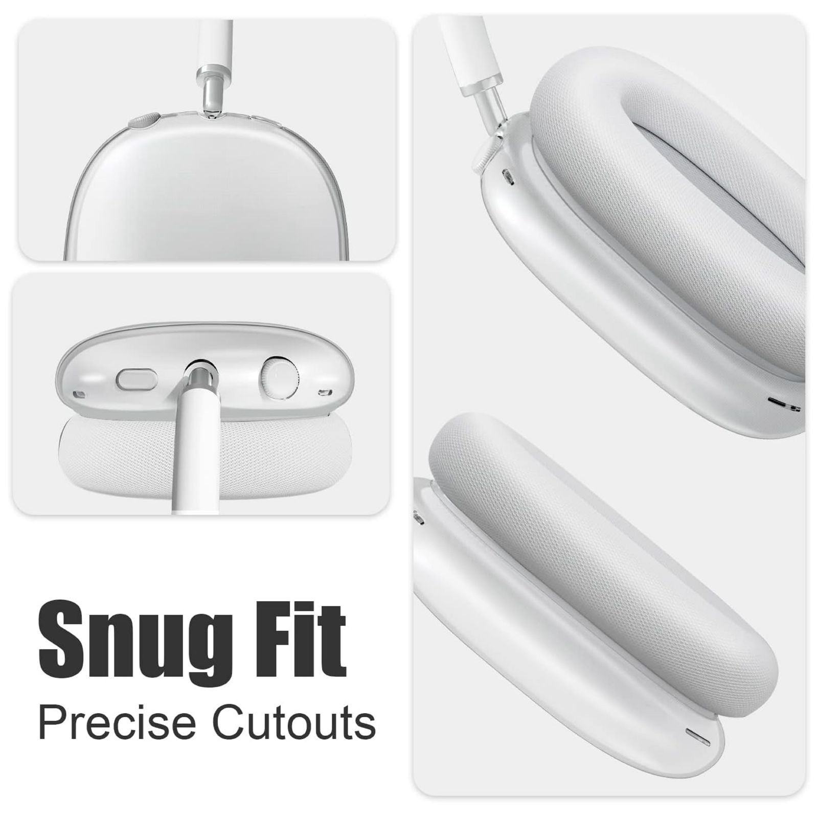 AirPods Max için Kılıf Kapak, Şeffaf Yumuşak Kılıf Çizilmez, Kulaklıklar için Koruyucu Kapak