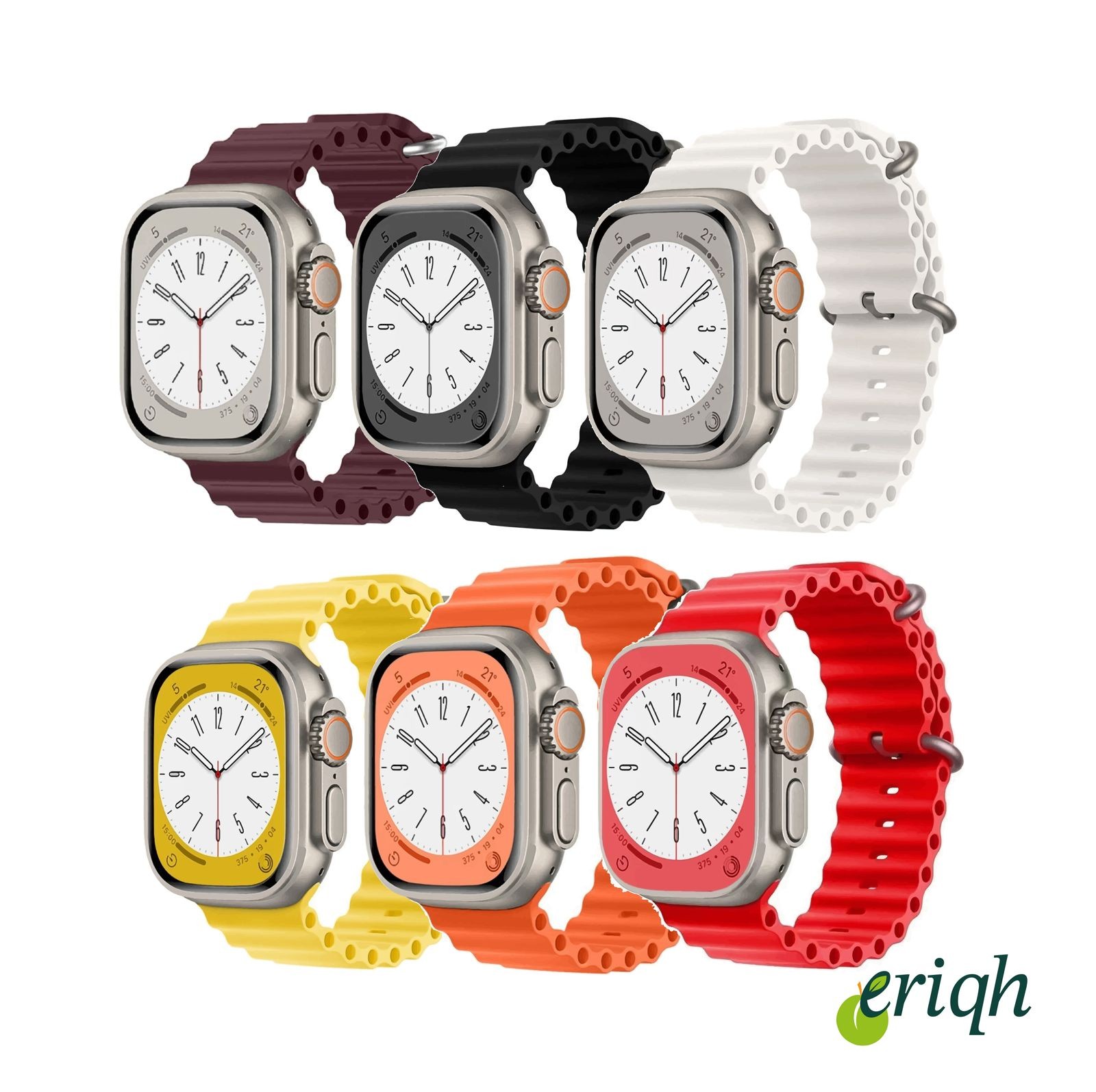 Watch Uyumlu 6'lı set 42mm 44mm 45mm 49mm 1/2/3/4/5/6/se/7/8/9/10/ultra Ocean Kordon