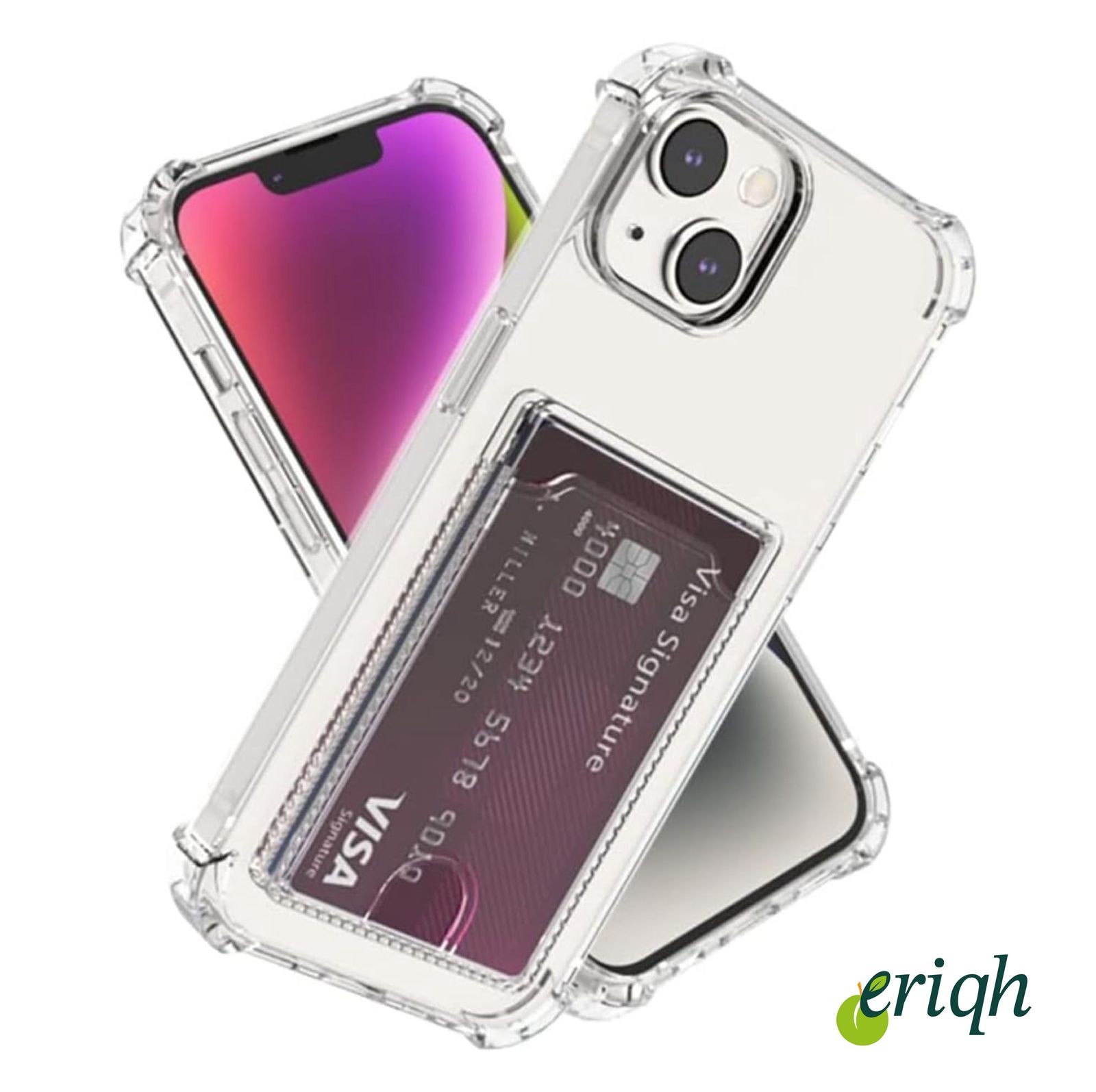 iPhone 11 Uyumlu Kartlık Bölmeli Şeffaf Kılıf | Pratik ve Şık Tasarım