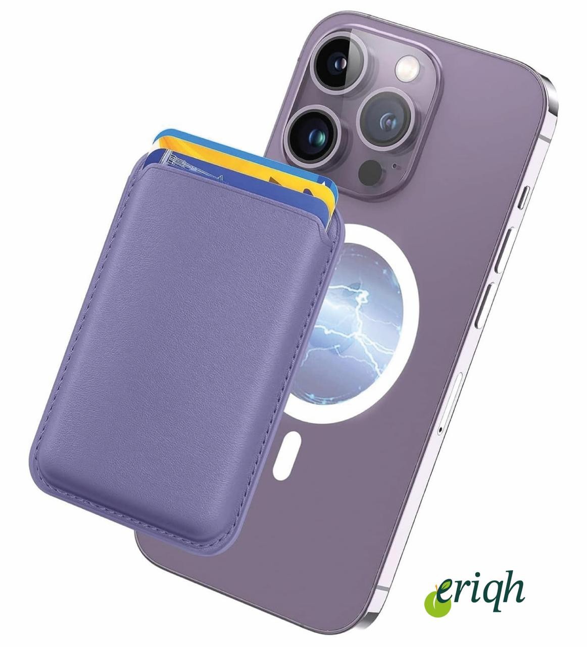 ERİQH iPhone 11-12-13-14-15-16 Serileri ile Uyumlu Magsafe Mıknatıslı Kartlık Deri Cüzdan