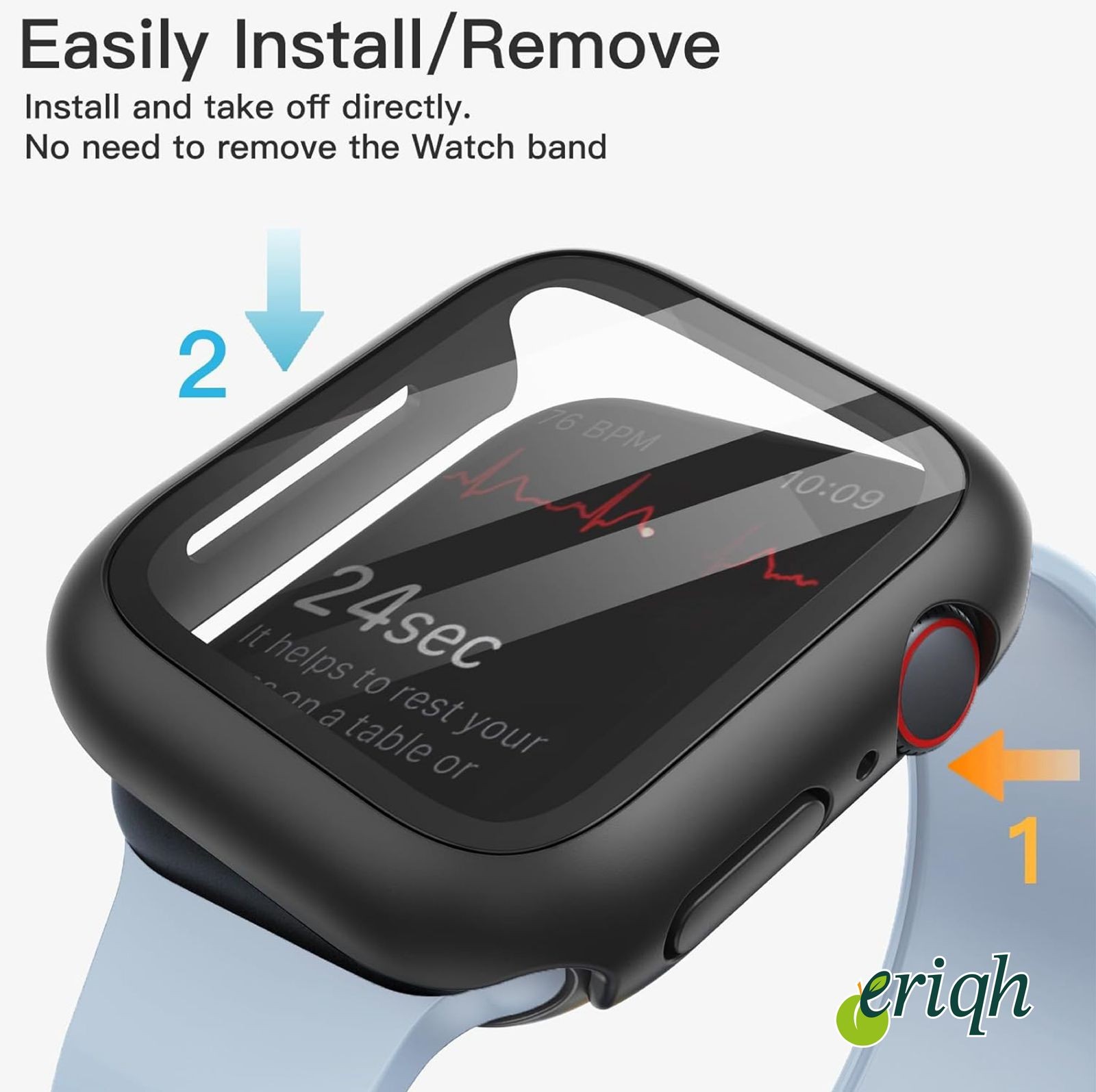 Apple watch series SE/SE-2, 4-5-6 40mm tam koruma kılıf ve ekran koruyucu