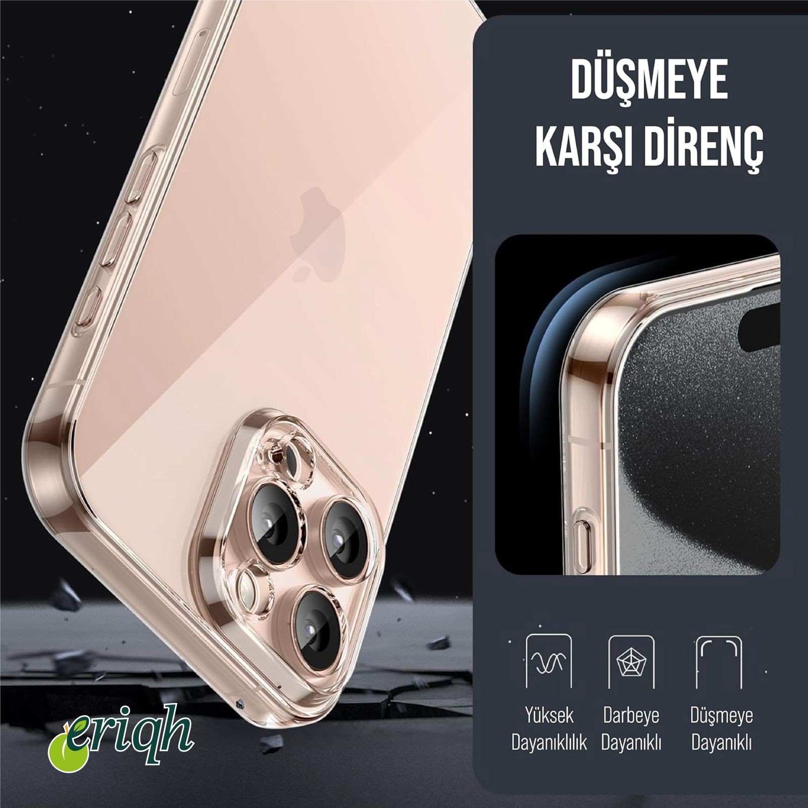 iPhone 11 Uyumlu Kamera Korumalı Şeffaf Silikon Kılıf
