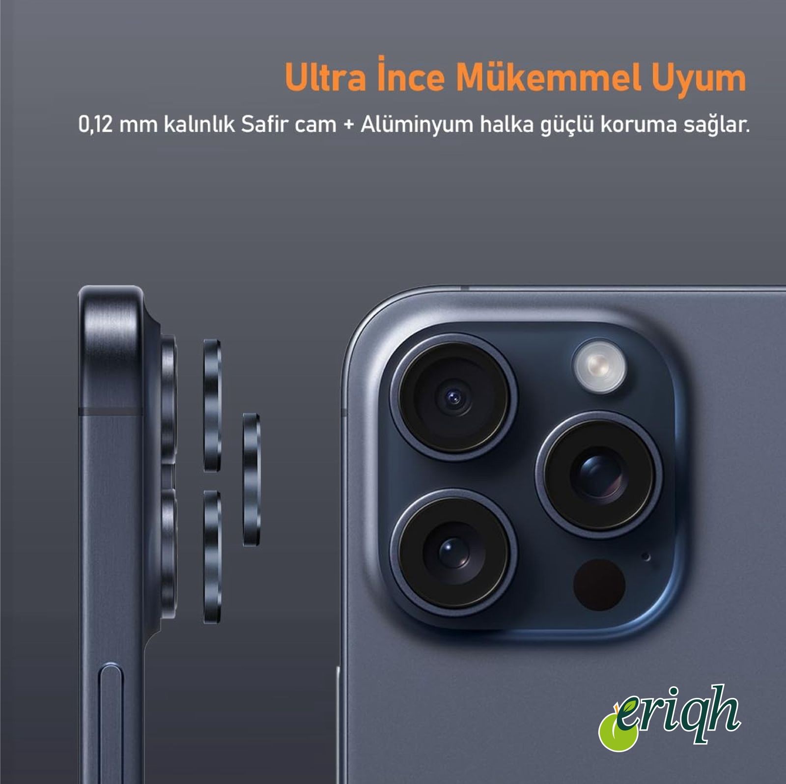 İPHONE 15Ppro-15Promax UYUMLU KAMERA KORUYUCU LENS