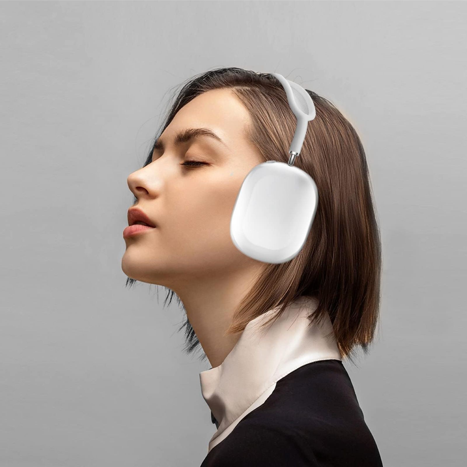 AirPods Max için Kılıf Kapak, Şeffaf Yumuşak Kılıf Çizilmez, Kulaklıklar için Koruyucu Kapak