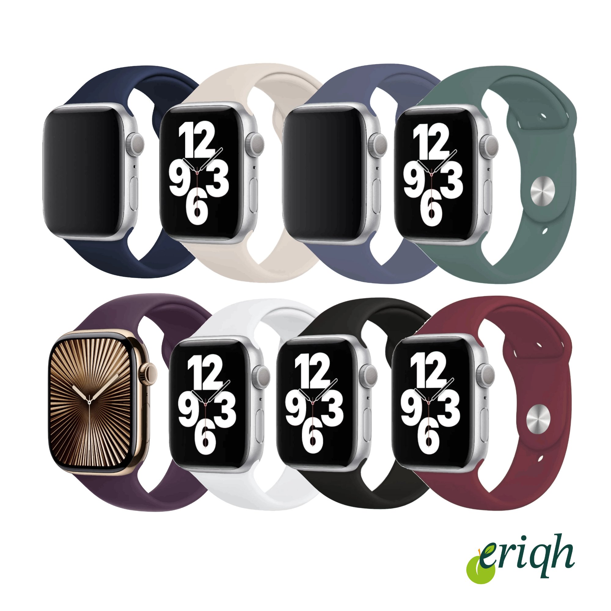 Apple Watch 8'li Düzkordon Ultra/1 2 3 4 5 6 7 8 9 10 SeUyumlu 42,44,45,49mm Kayış