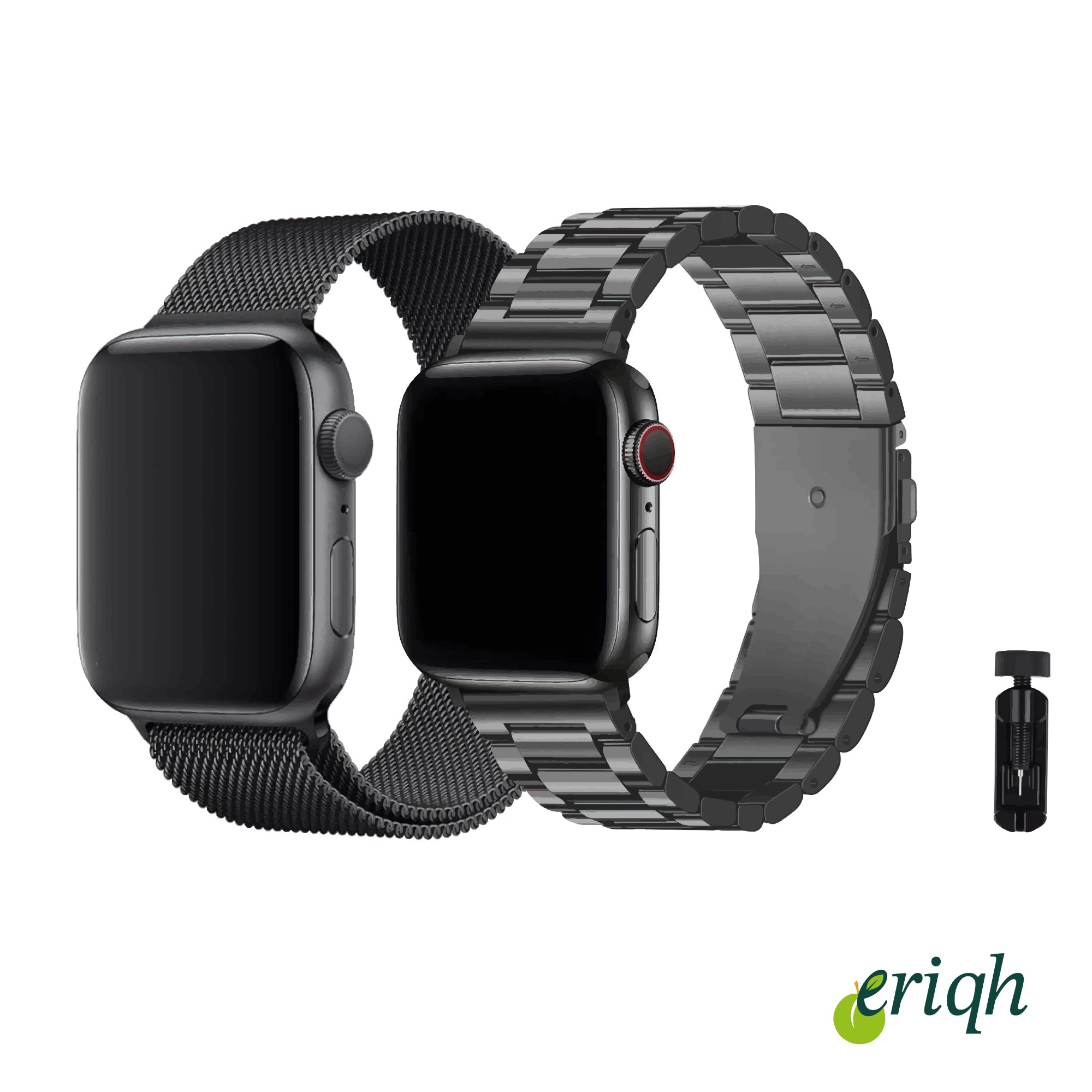 Apple Watch Uyumlu 2'li 38mm 40mm 41mm (42mm10.NESİL) 1/2/3/4/5/6/se/7/8/9/10/ultra Kordon Metal Loop Kordon