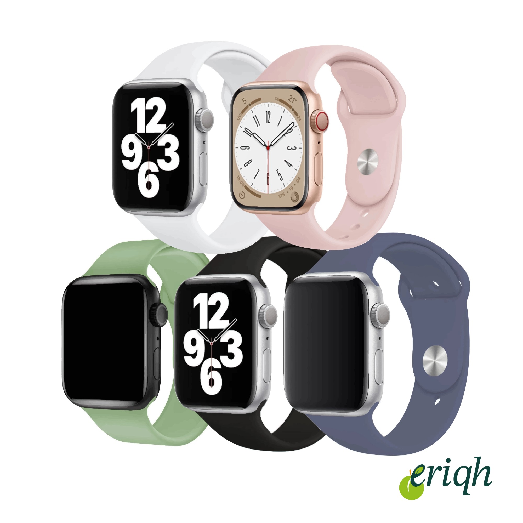 Apple Watch 5'li Düzkordon Ultra/1 2 3 4 5 6 7 8 9 10 SeUyumlu(42mm10.nesil)41 40 38mm Kayış