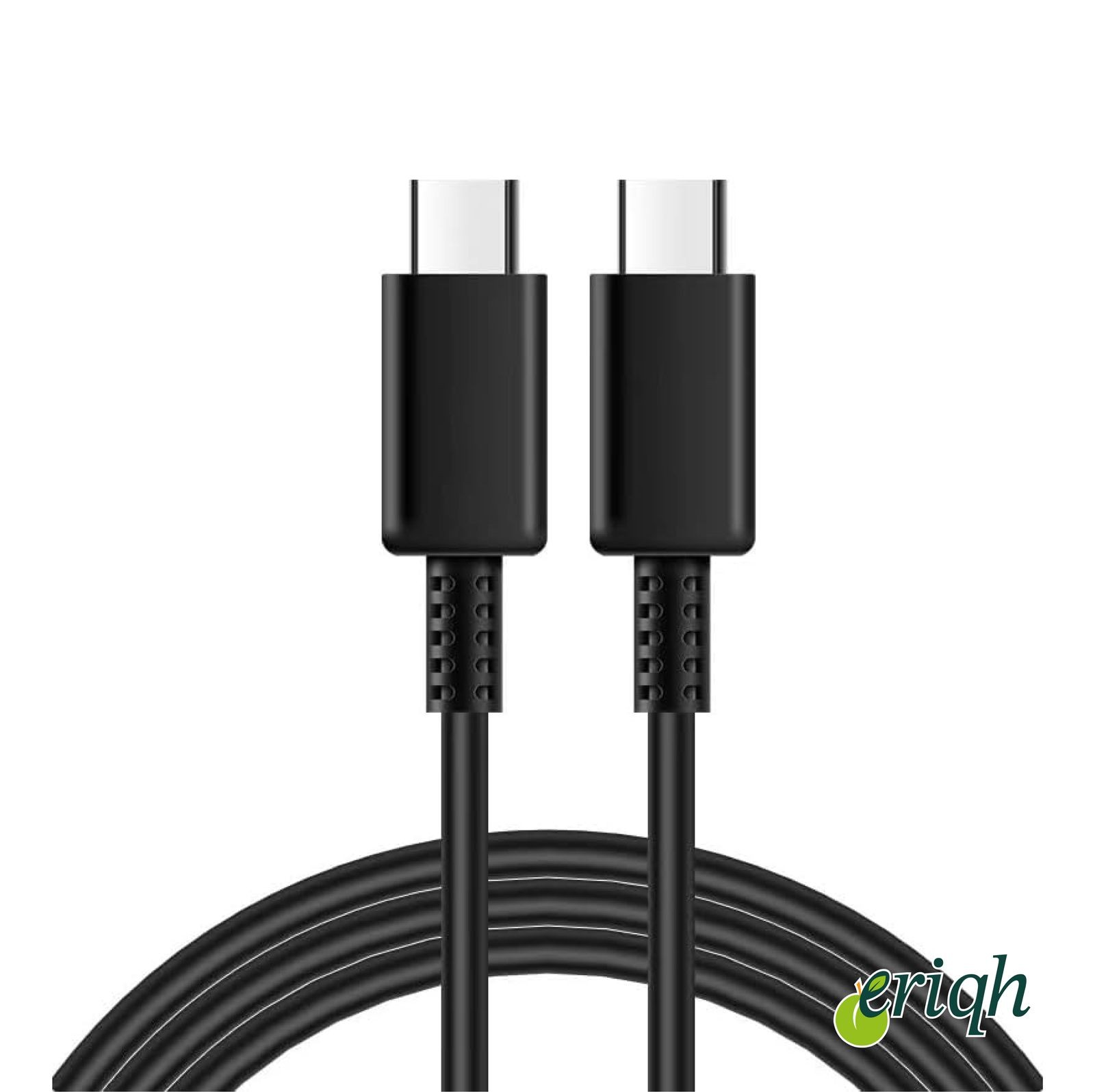 USB Type-C - USB Type-C kablo, veri kablosu, şarj kablosu, 1 m, 3 A, siyah A-KALİTE