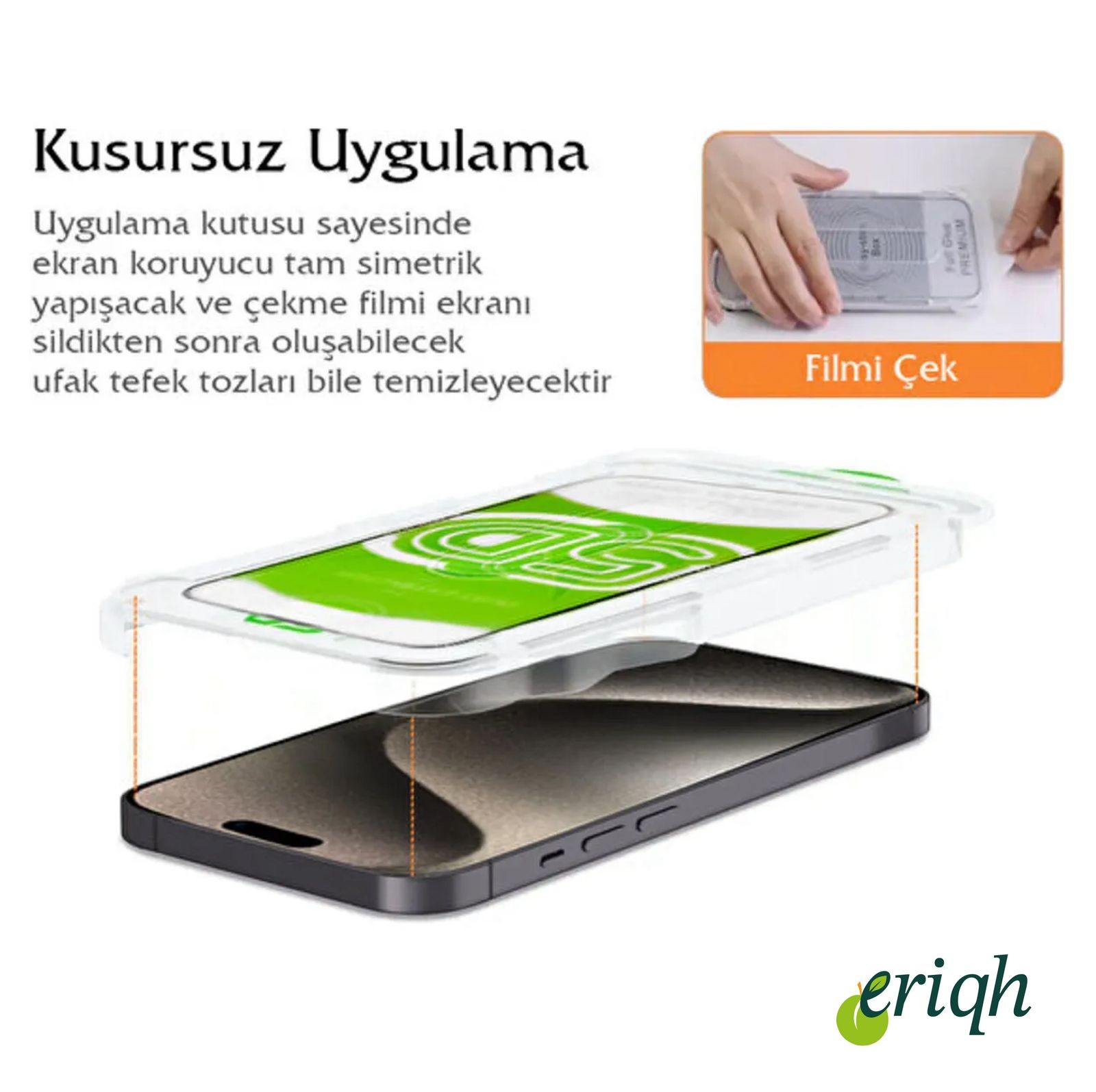 Apple iPhone 11 Uyumlu Hayalet Ekran Kolay Uygulama Aparatlı Ekran Koruyucu
