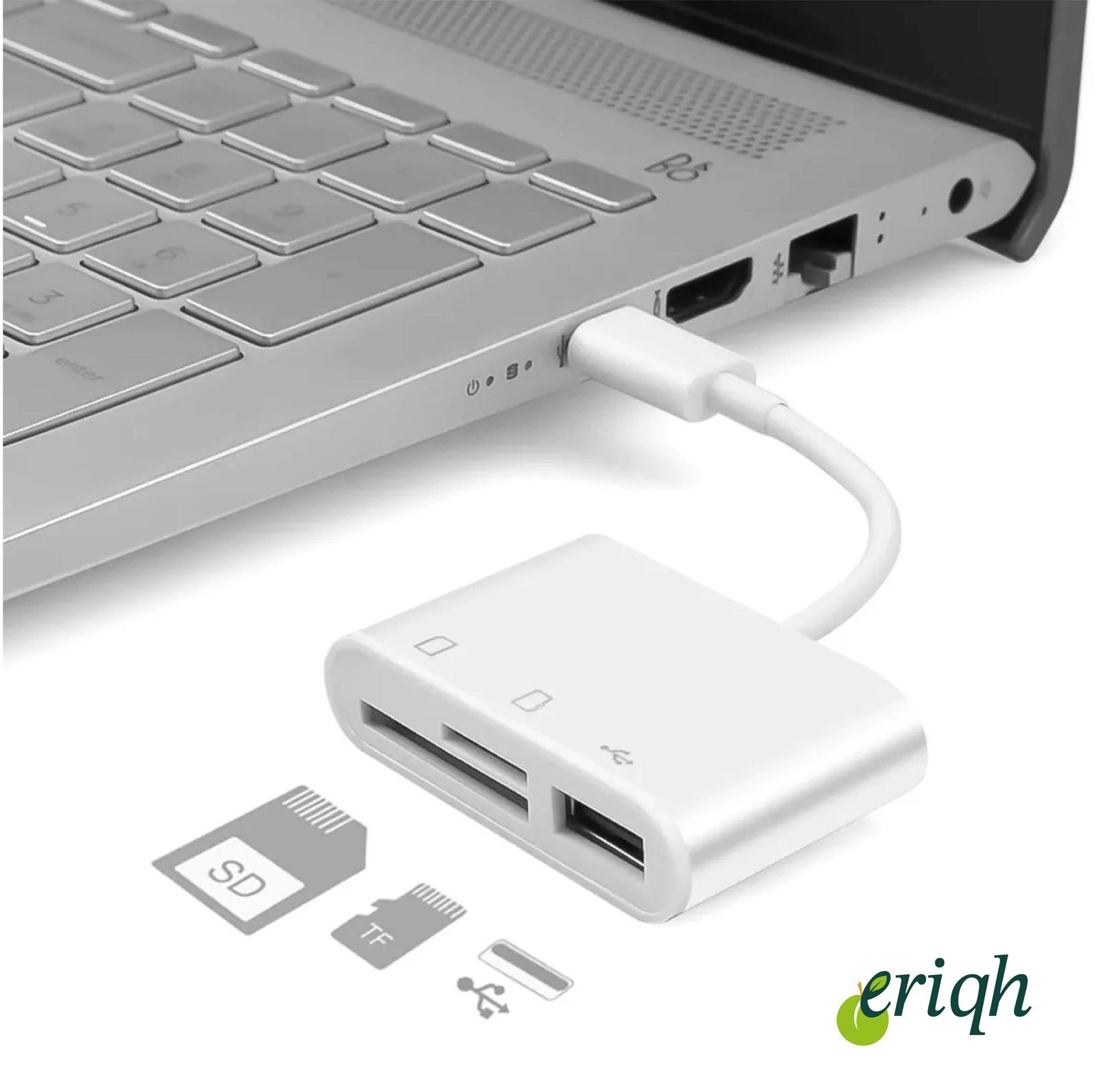 USB-C Çoklayıcı | SD Kart + microSD + USB-A Portlu Çoklu Dönüştürücü | Type-C OTG Kart Okuyucu