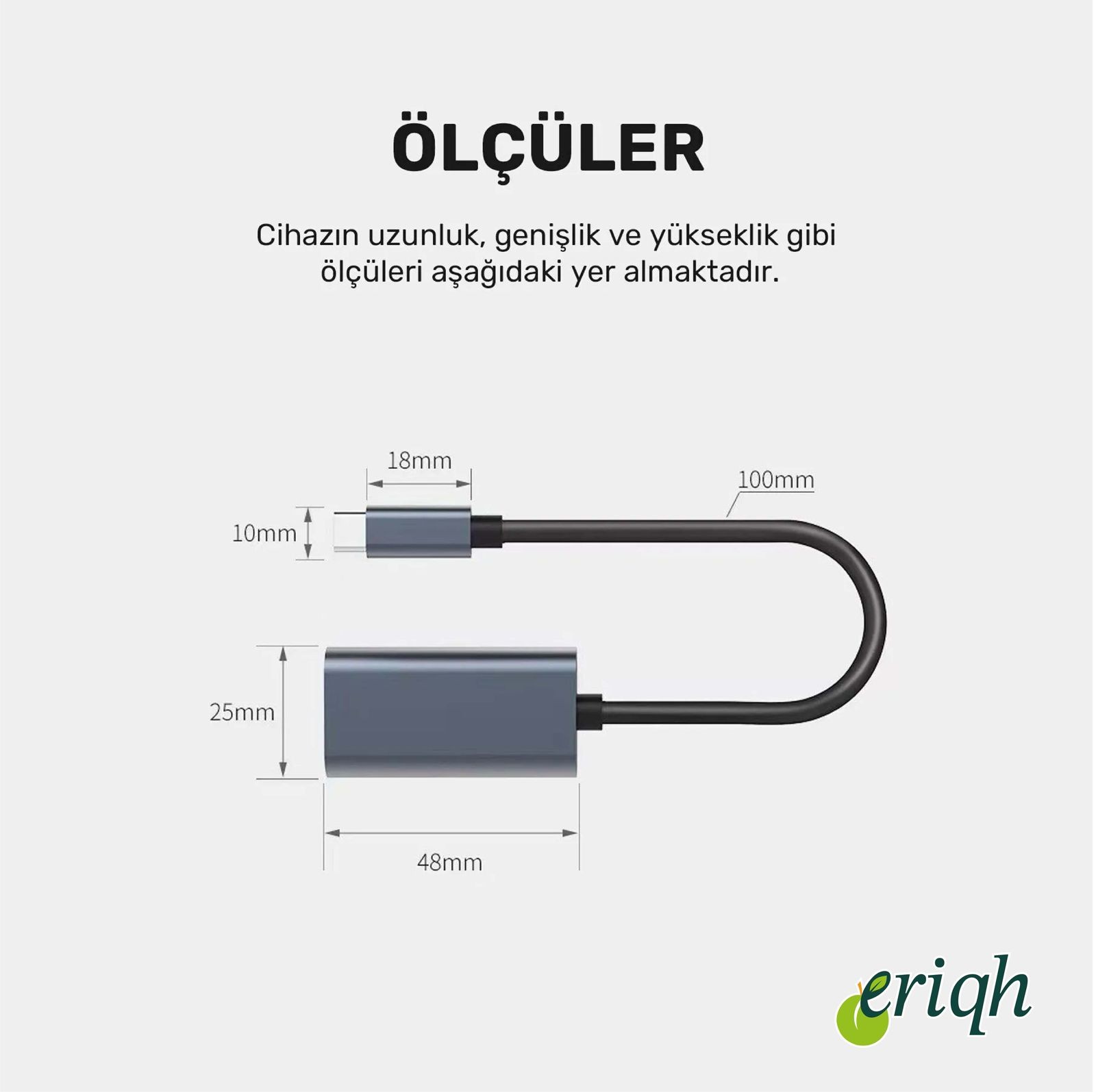 USB-C to HDMI Görüntü Aktarıcı | 4K Destekli Type-C Dönüştürücü Adaptör