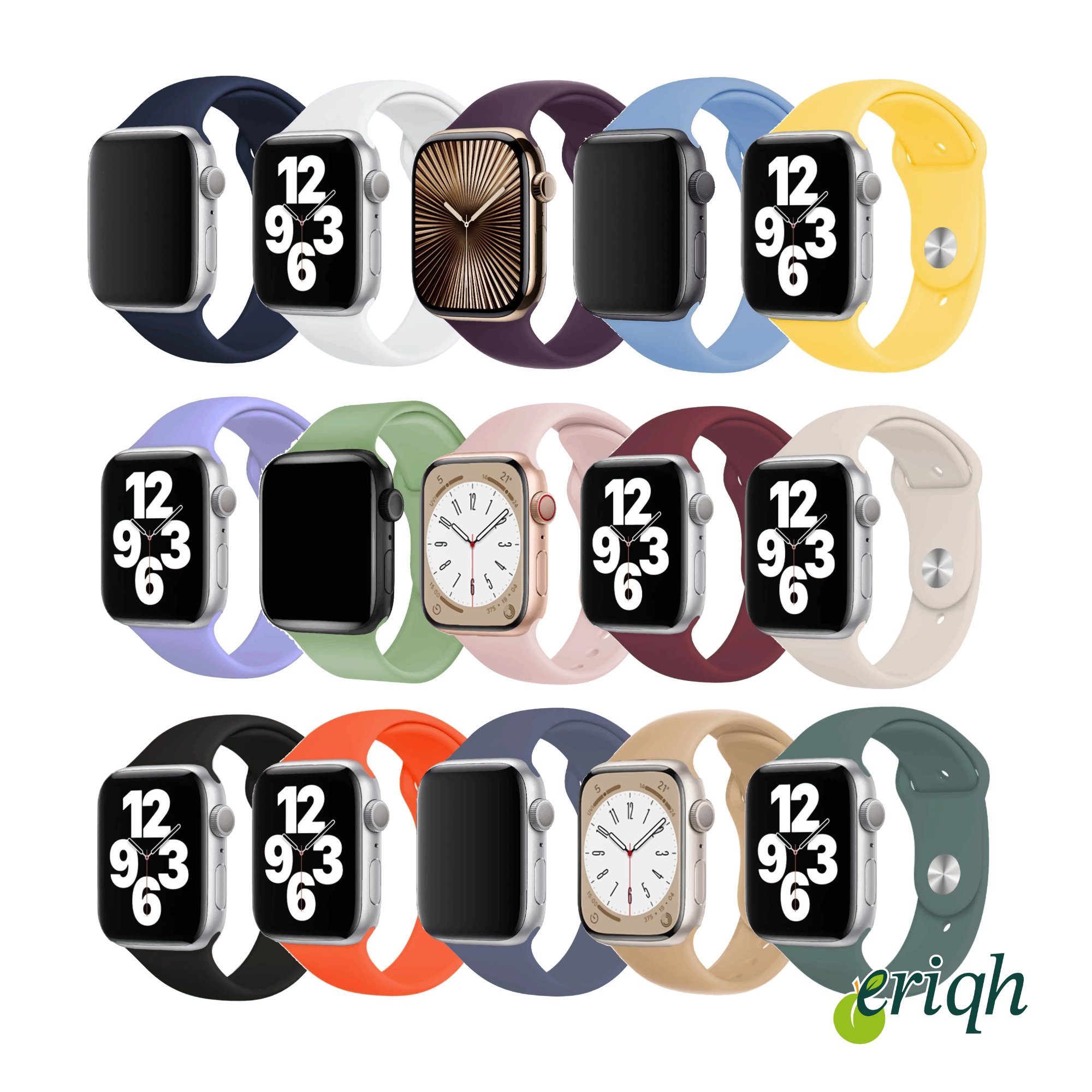 Apple Watch 15'li Düzkordon Ultra/1 2 3 4 5 6 7 8 9 10 SeUyumlu 42,44,45,49mm Kayış