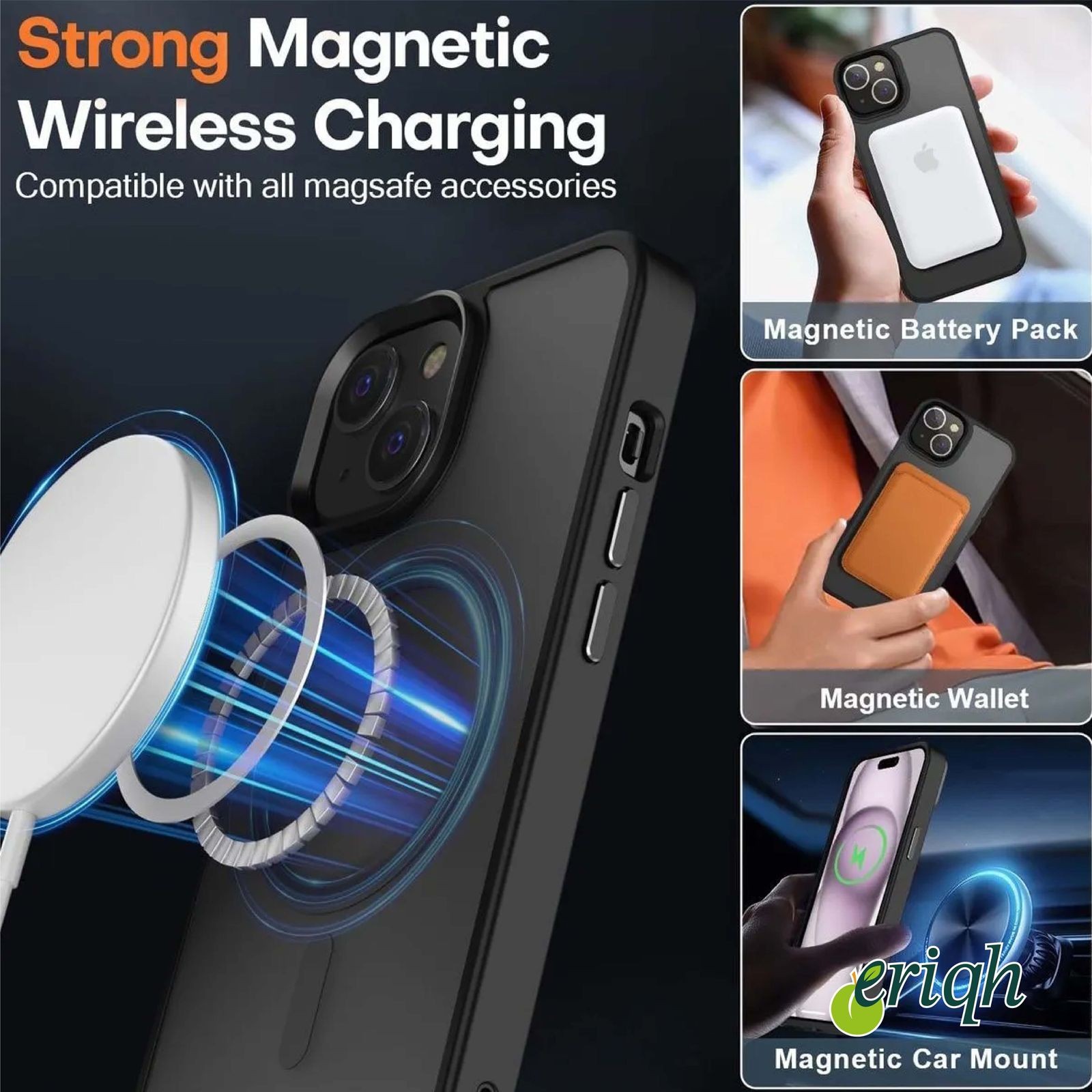iPhone 11 için Magsafe ile Uyumlu Mat Serisi Kaliteli Versiyon Kılıf ve Şık Tasarım Kılıf