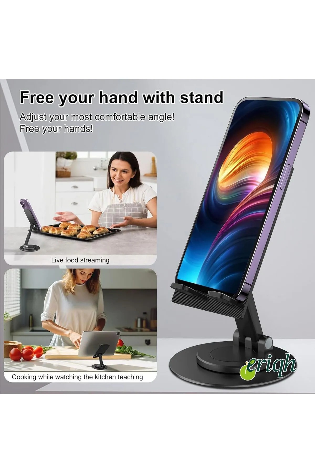 360° Dönebilen Telefon Tutucu Katlanabilir Alüminyum Telefon Standı