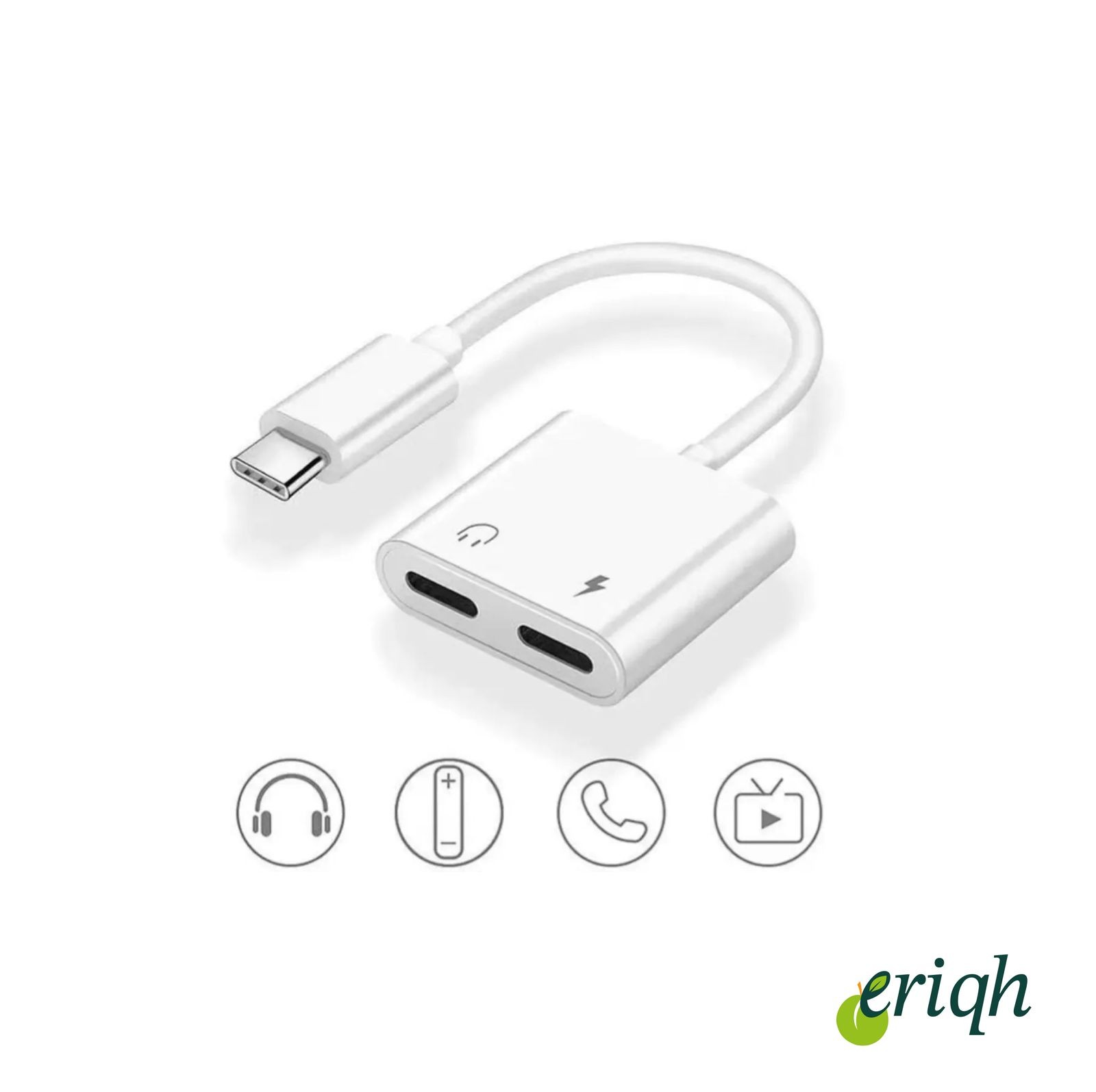 Type-C 2’li Çoklayıcı Dönüştürücü | Şarj + Kulaklık | USB-C Splitter
