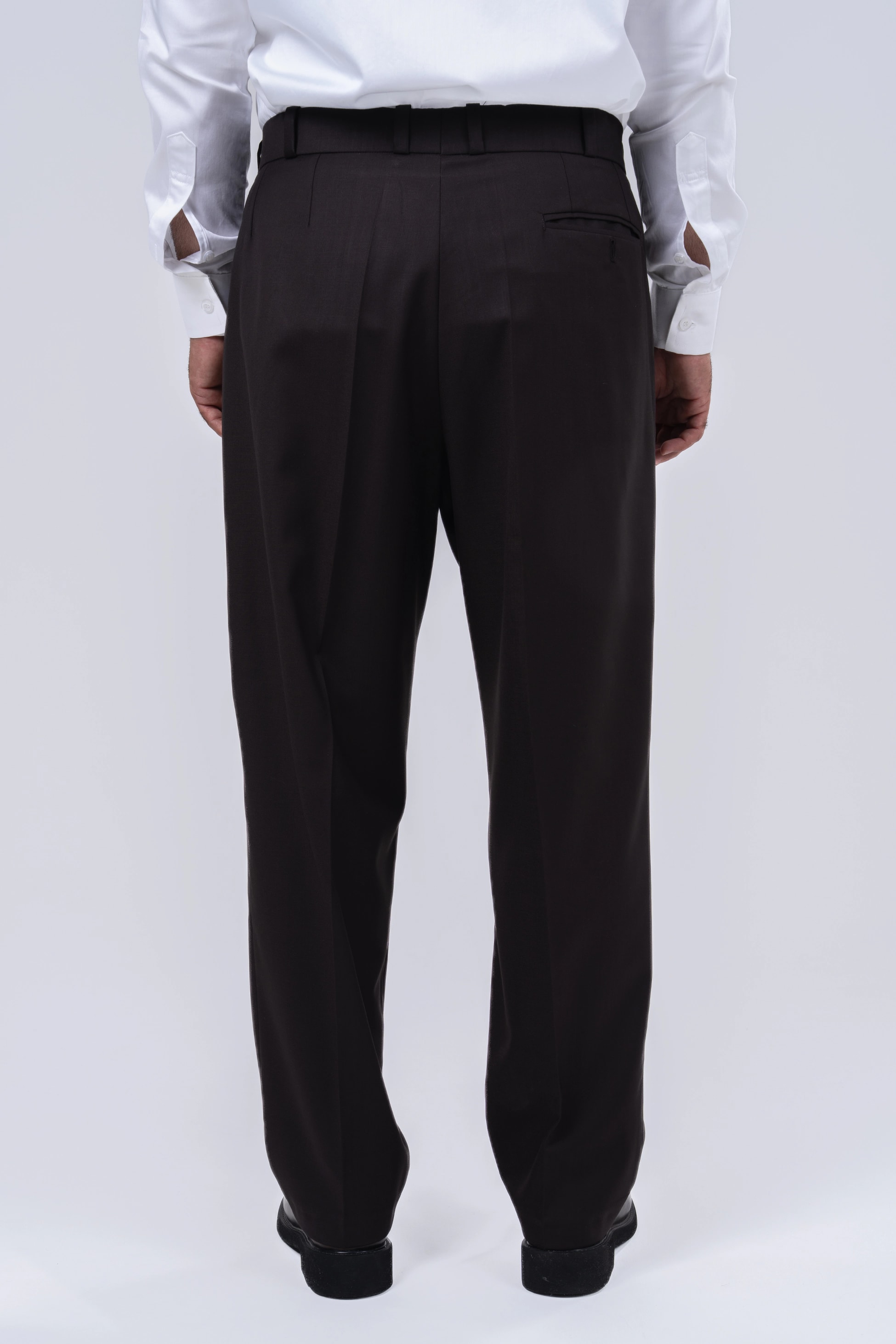 Kahverengi 2 Pileli Şalvar 