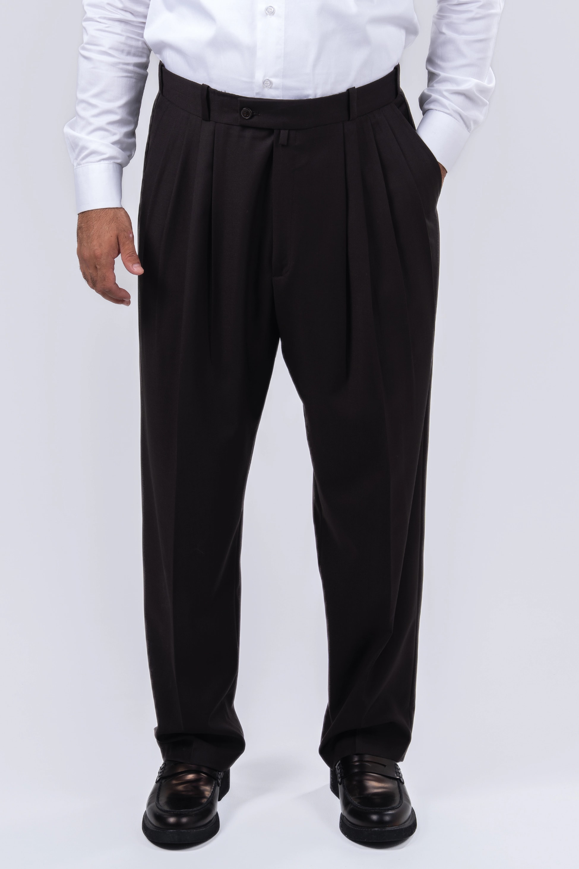 Kahverengi 4 Pileli Şalvar