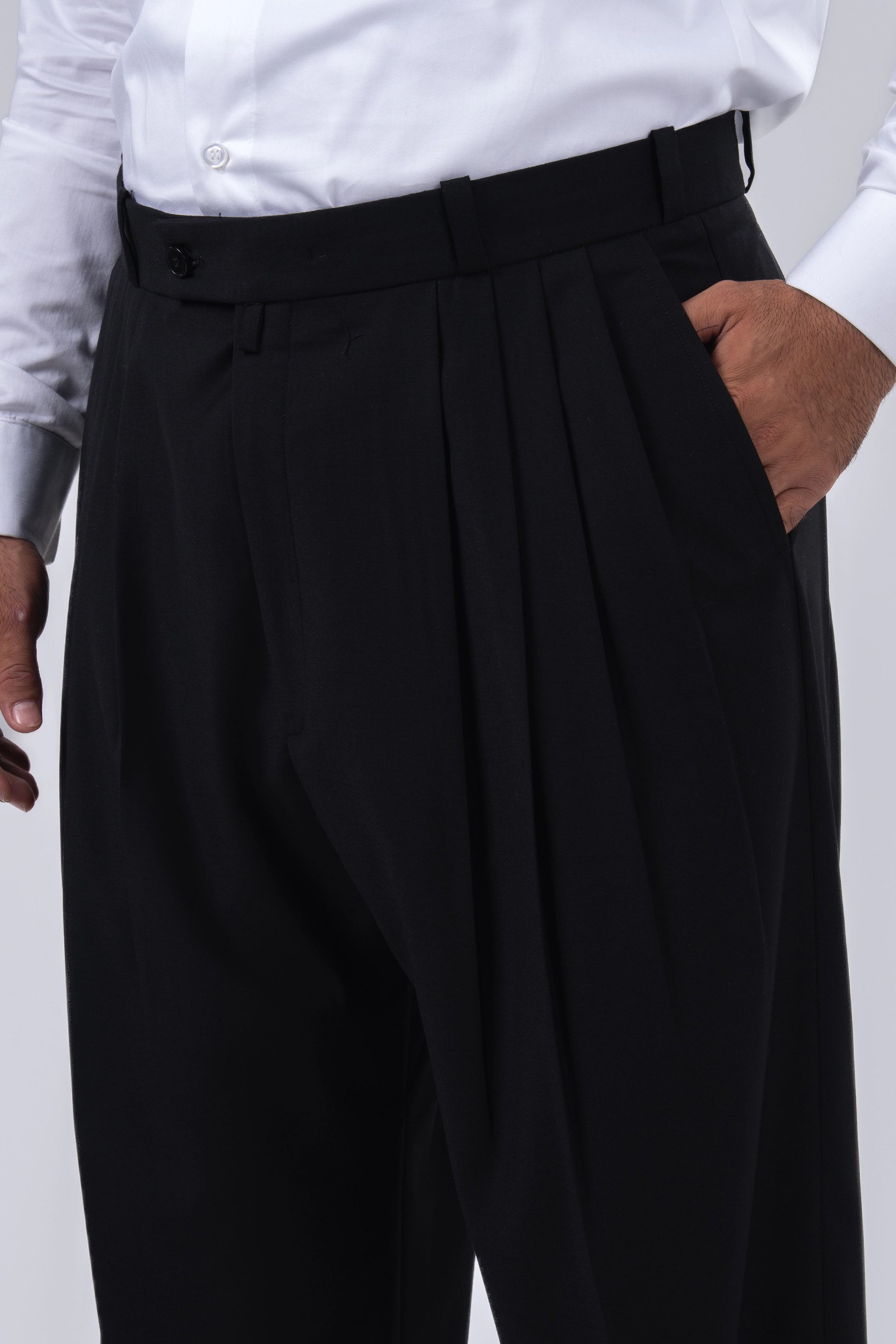 Siyah 4 Pileli Şalvar