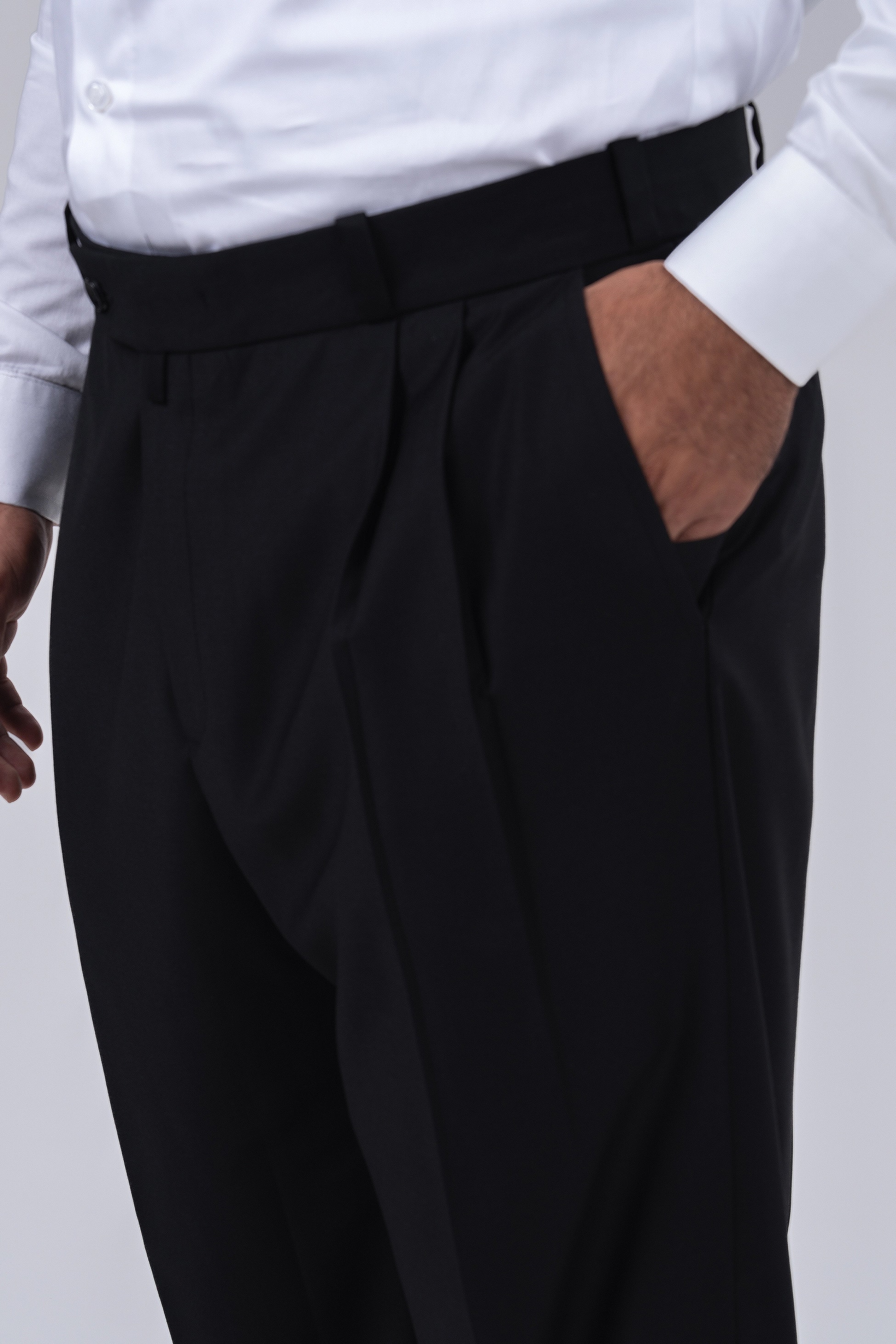 Siyah 2 Pileli Şalvar