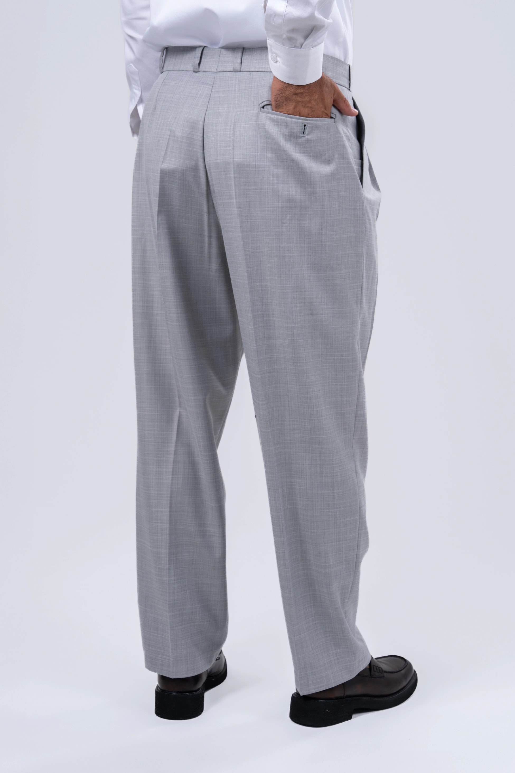 Gri 2 Pileli Şalvar