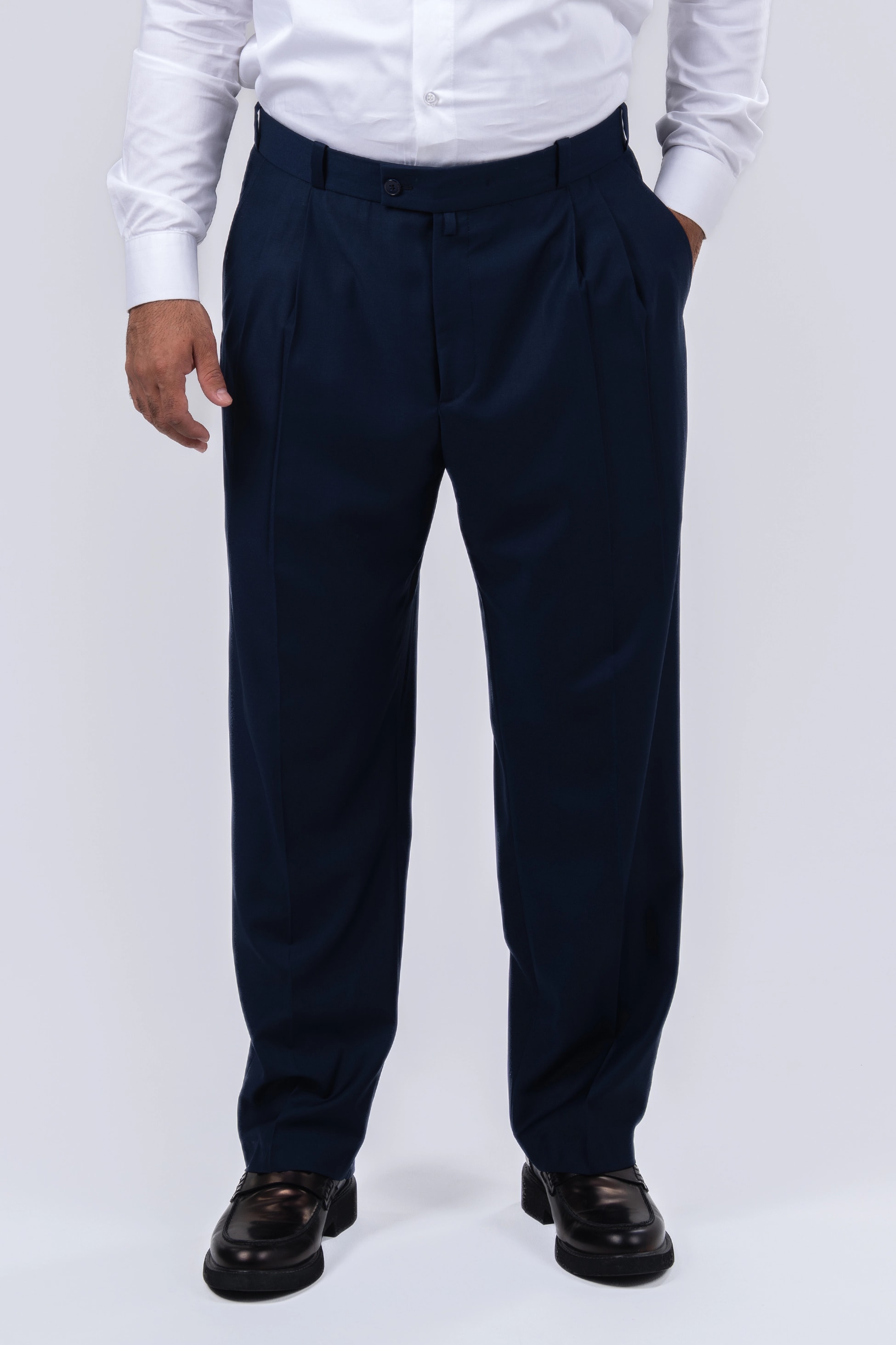 Lacivert 2 Pileli Şalvar