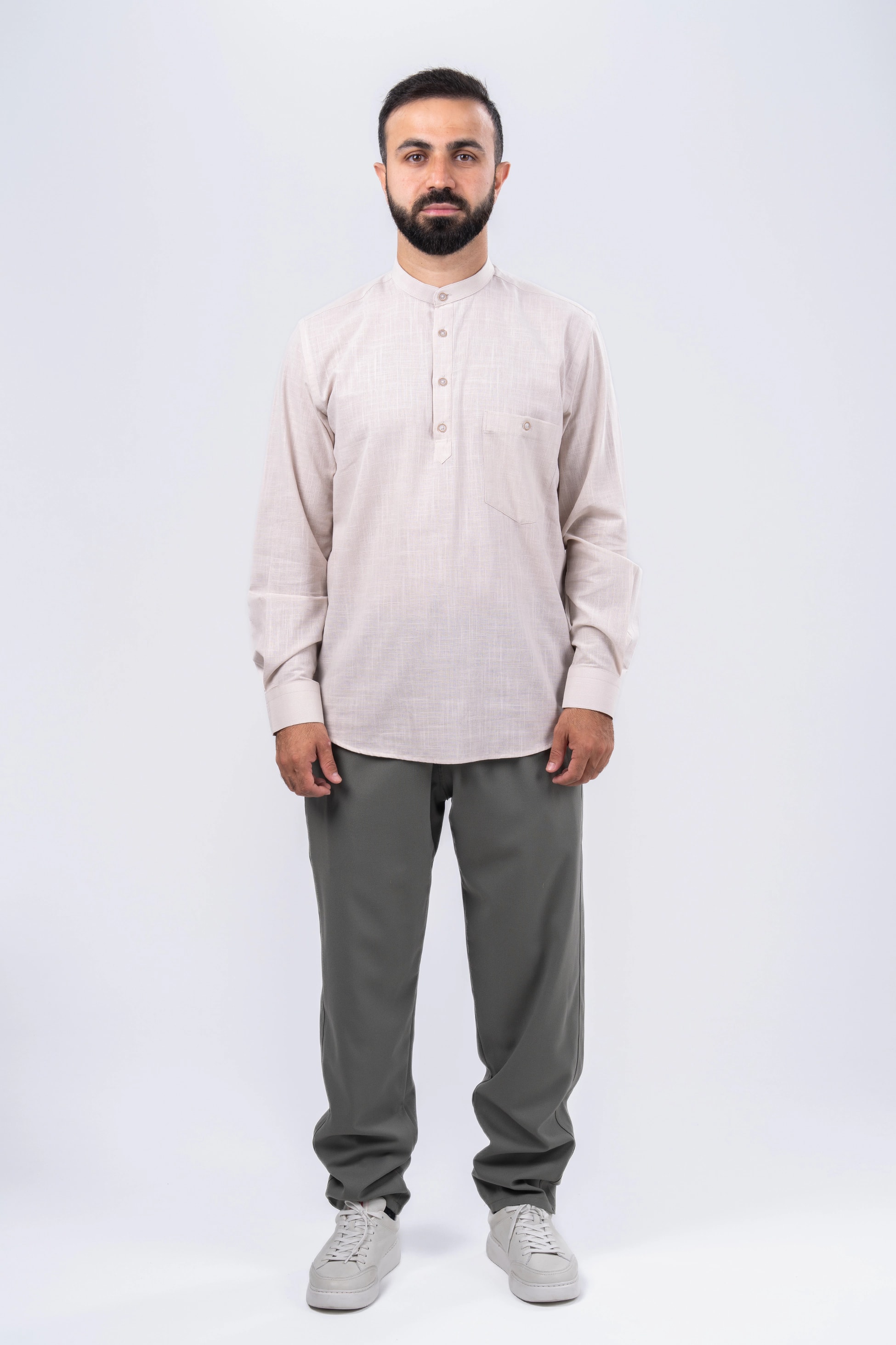 Vizon 4 Düğme Gömlek & Şalvar Kombin