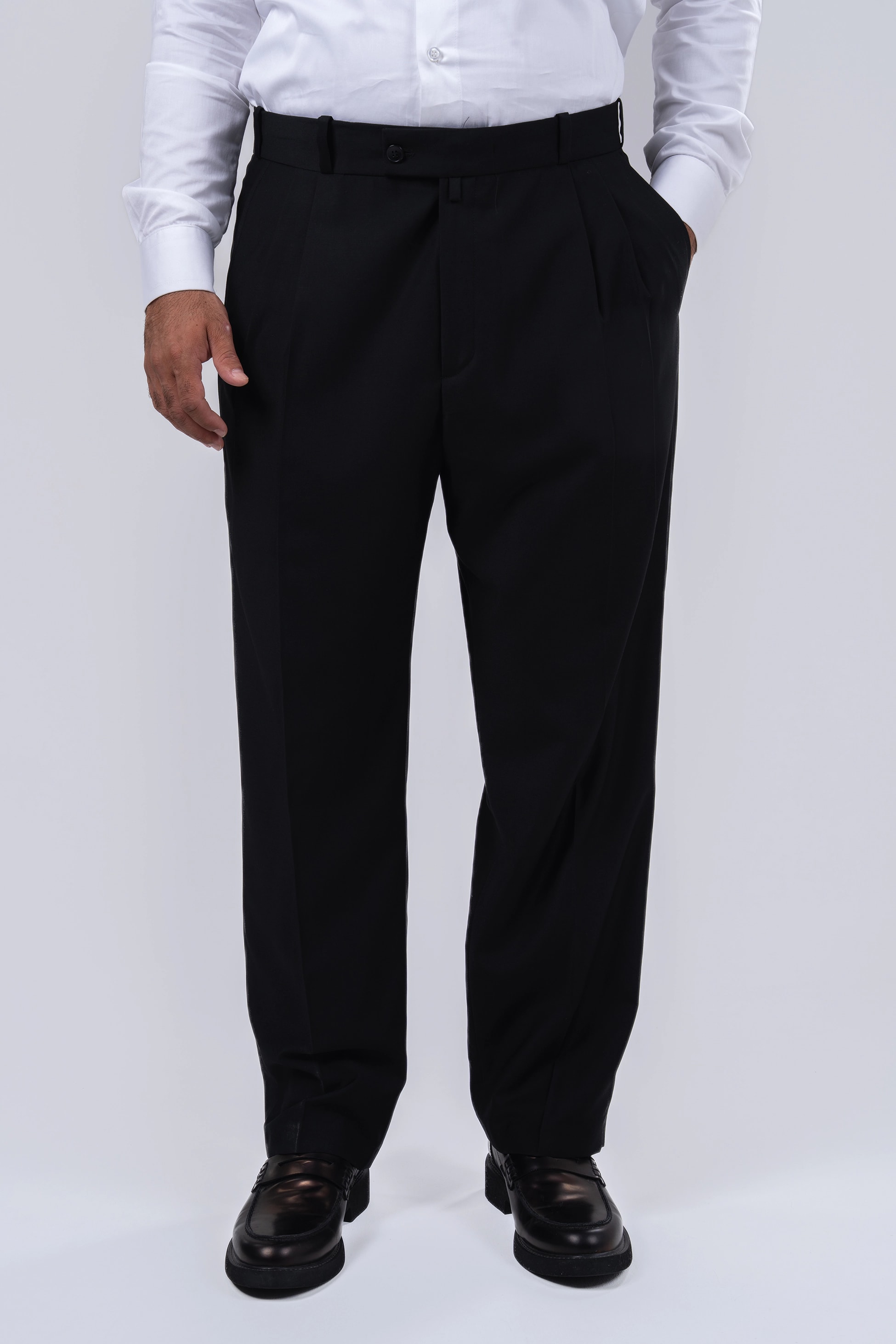 Siyah 2 Pileli Şalvar